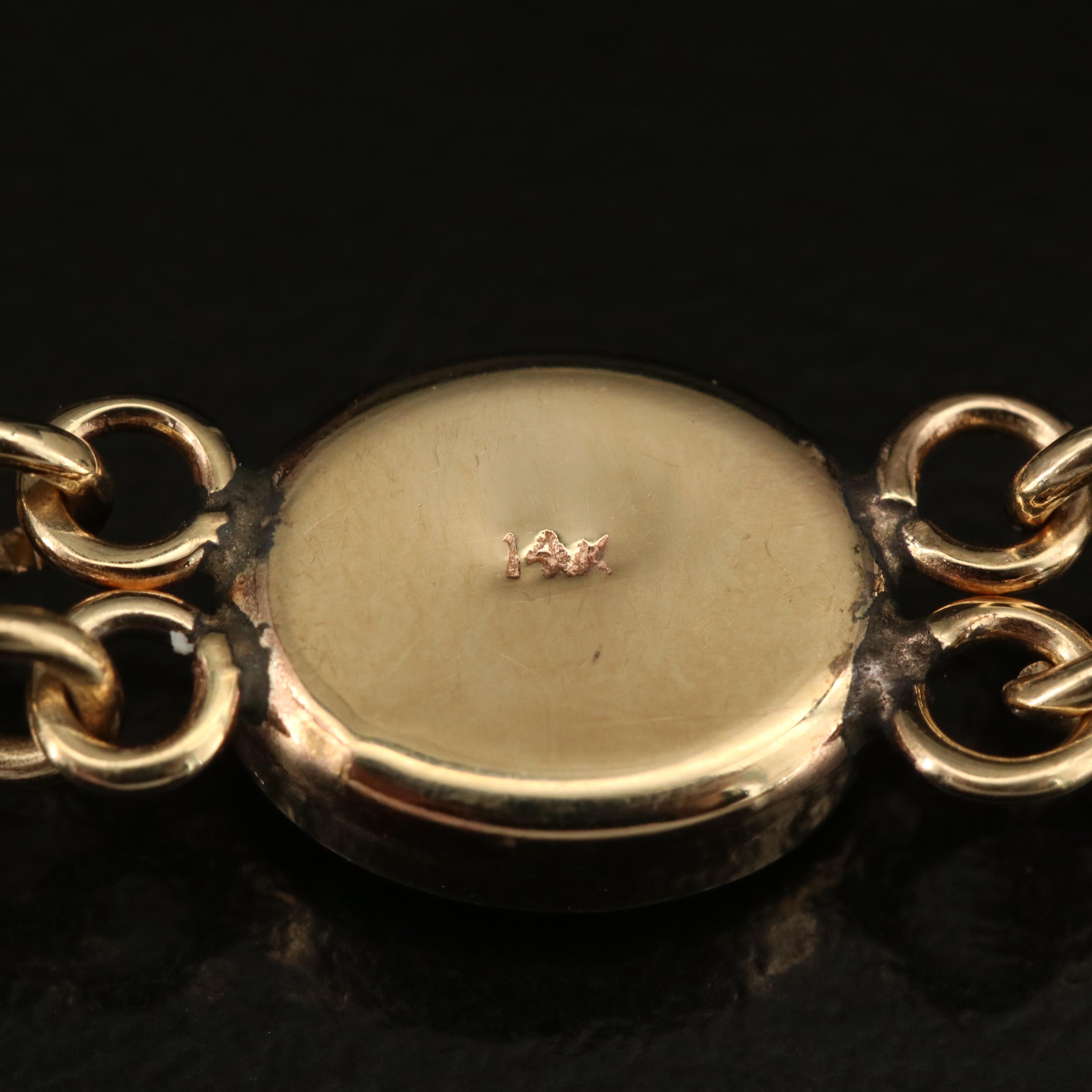 14K Eilat Stone Link Bracelet