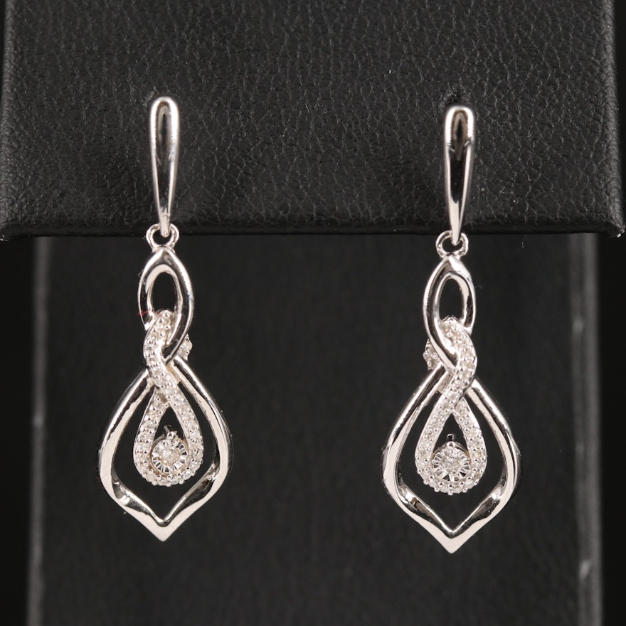 Diamond Earrings in Sterling