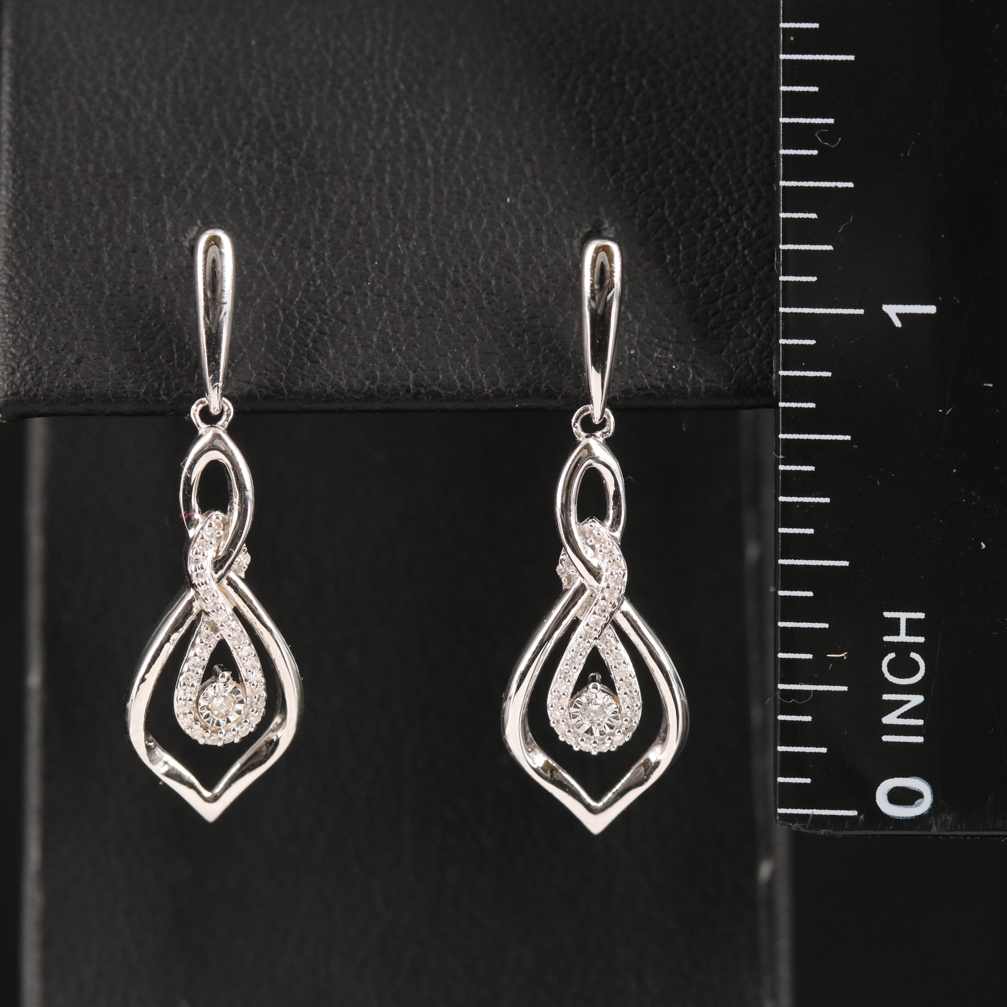 Diamond Earrings in Sterling