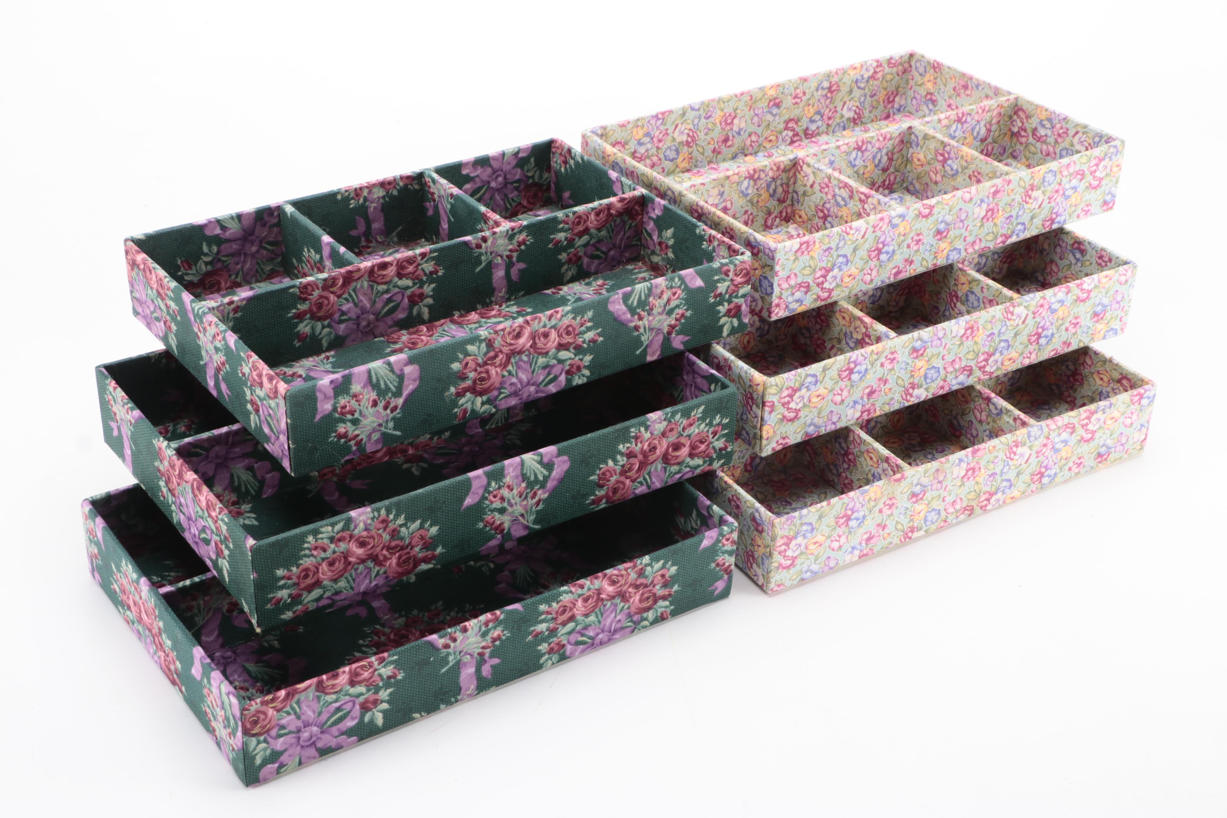 Fabric Covered Cardboard Drawer Organizers
