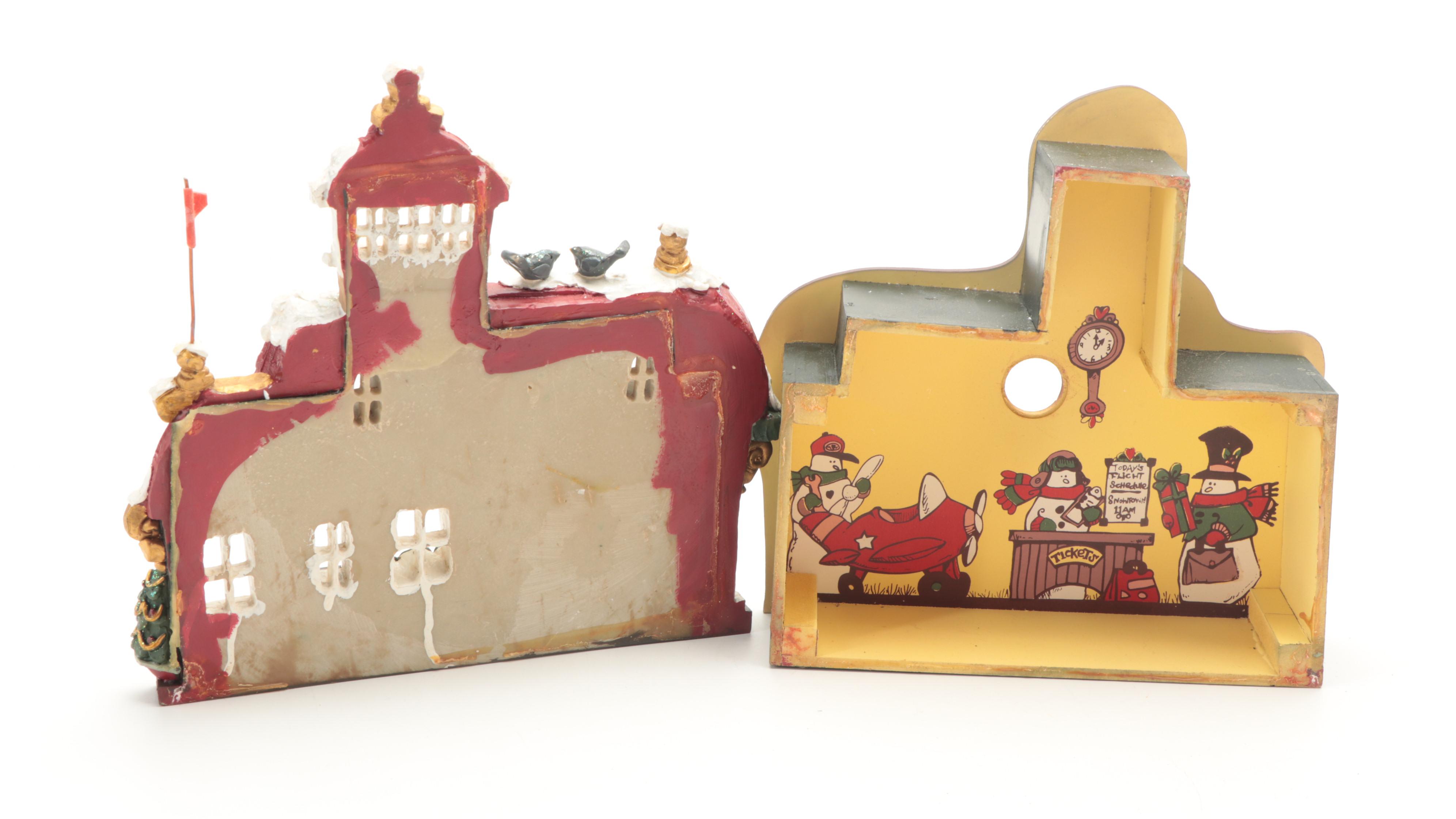 Kurt Adler Christmas Village Ornaments With Accessories