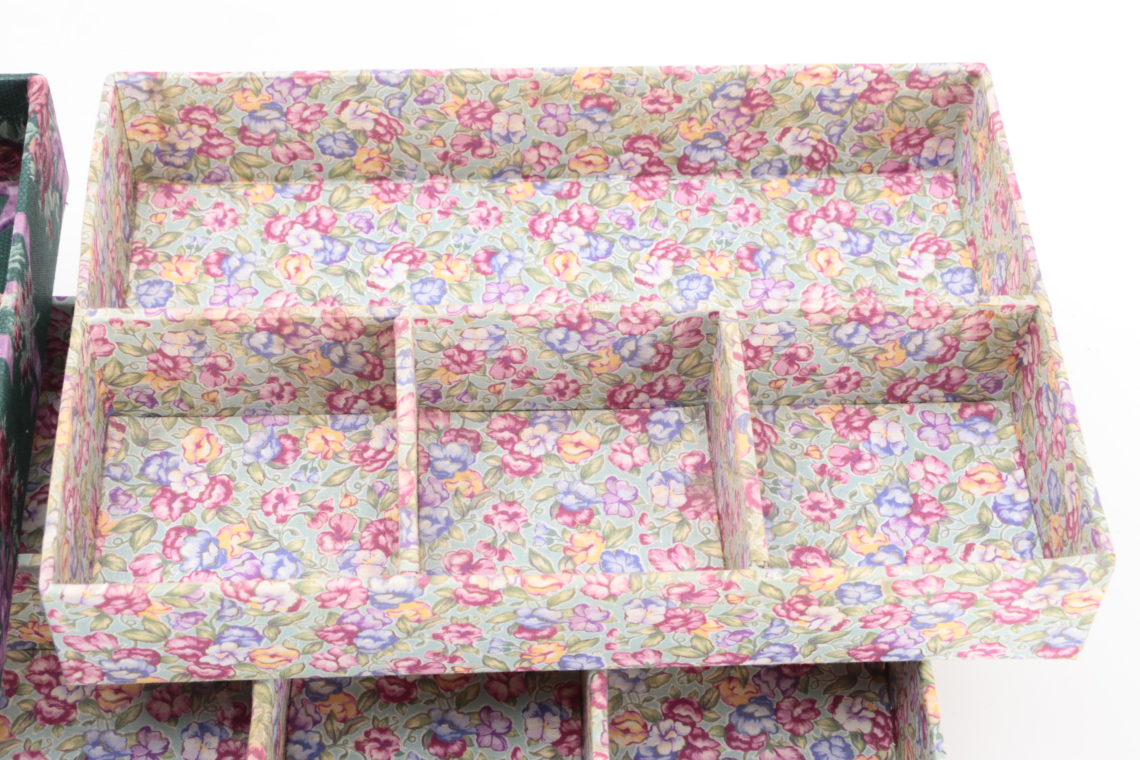 Fabric Covered Cardboard Drawer Organizers