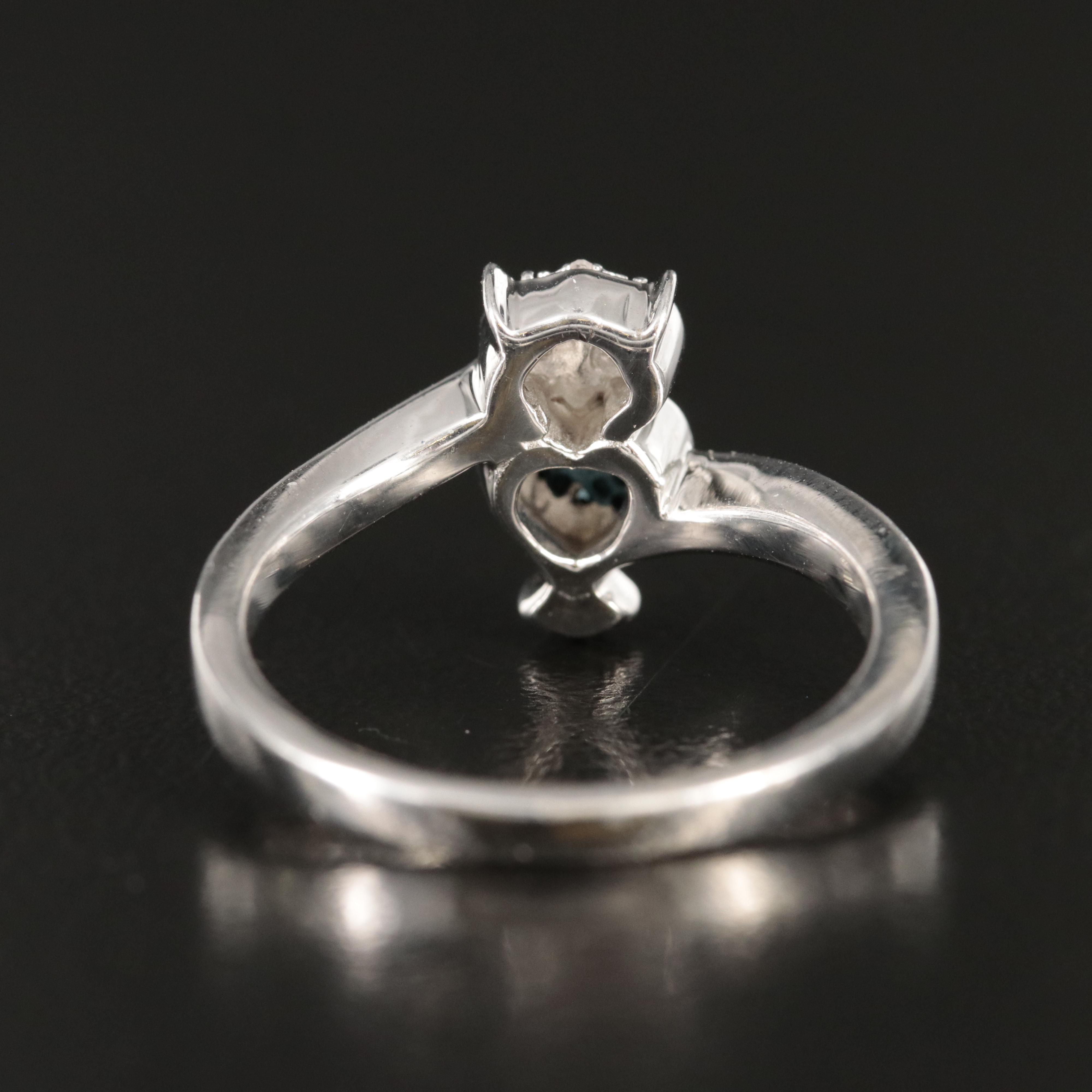 Sterling Diamond Owl Ring