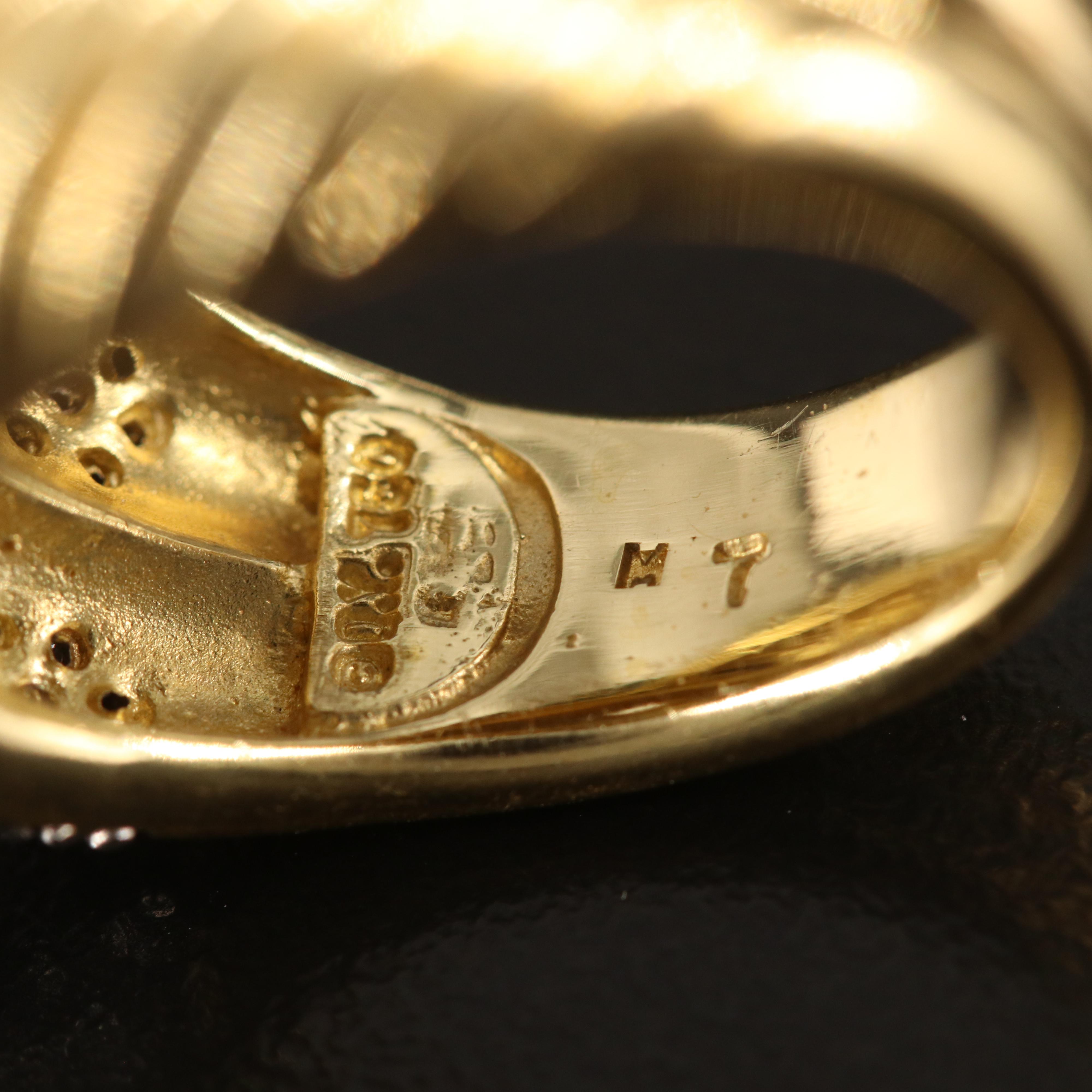 David Yurman "Labyrinth" 18K 1.04 CTW Diamond Fluted Ring