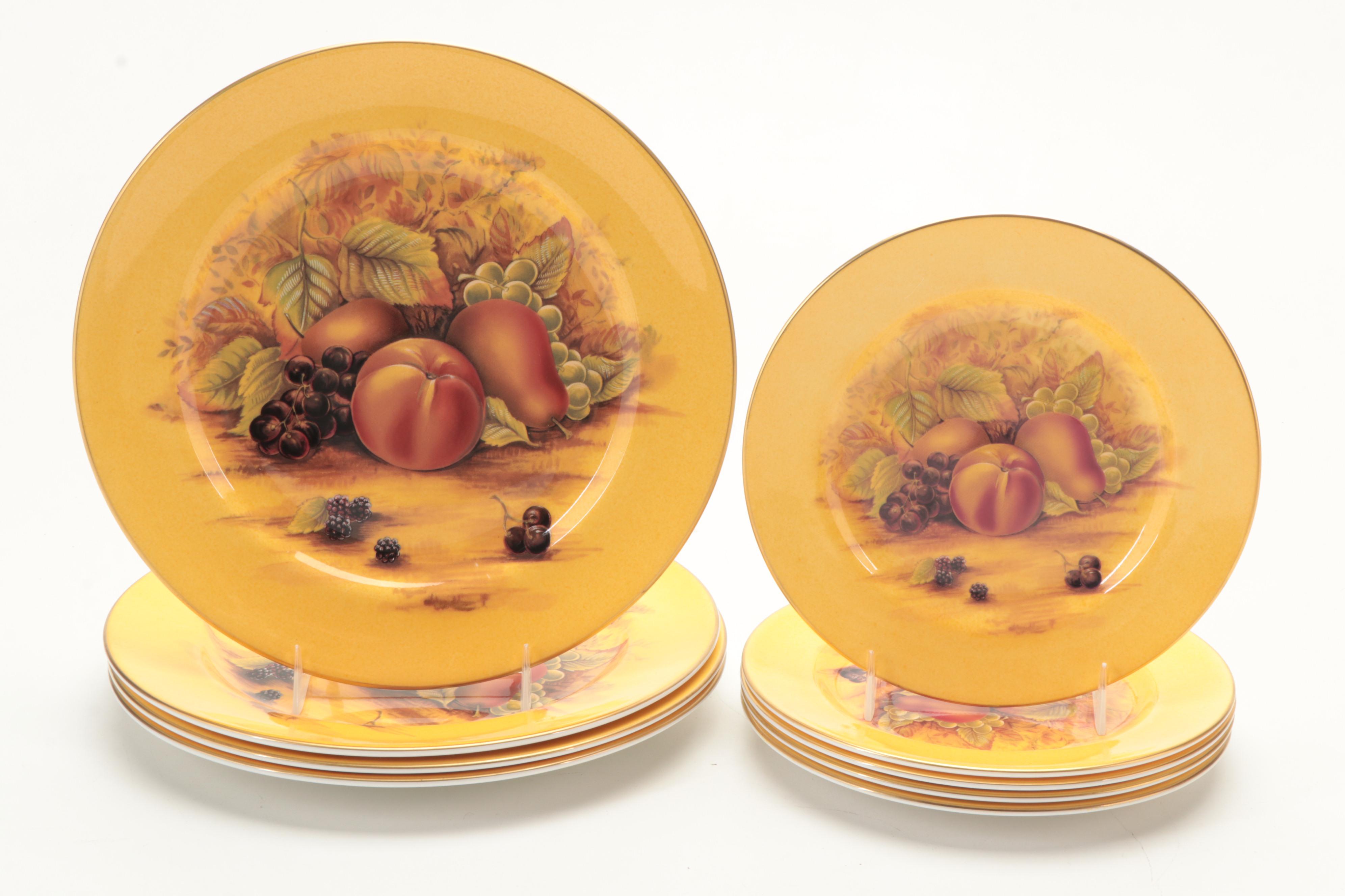 Aynsley "Orchard Gold" Bone China Tea Set, Mid-20th Century