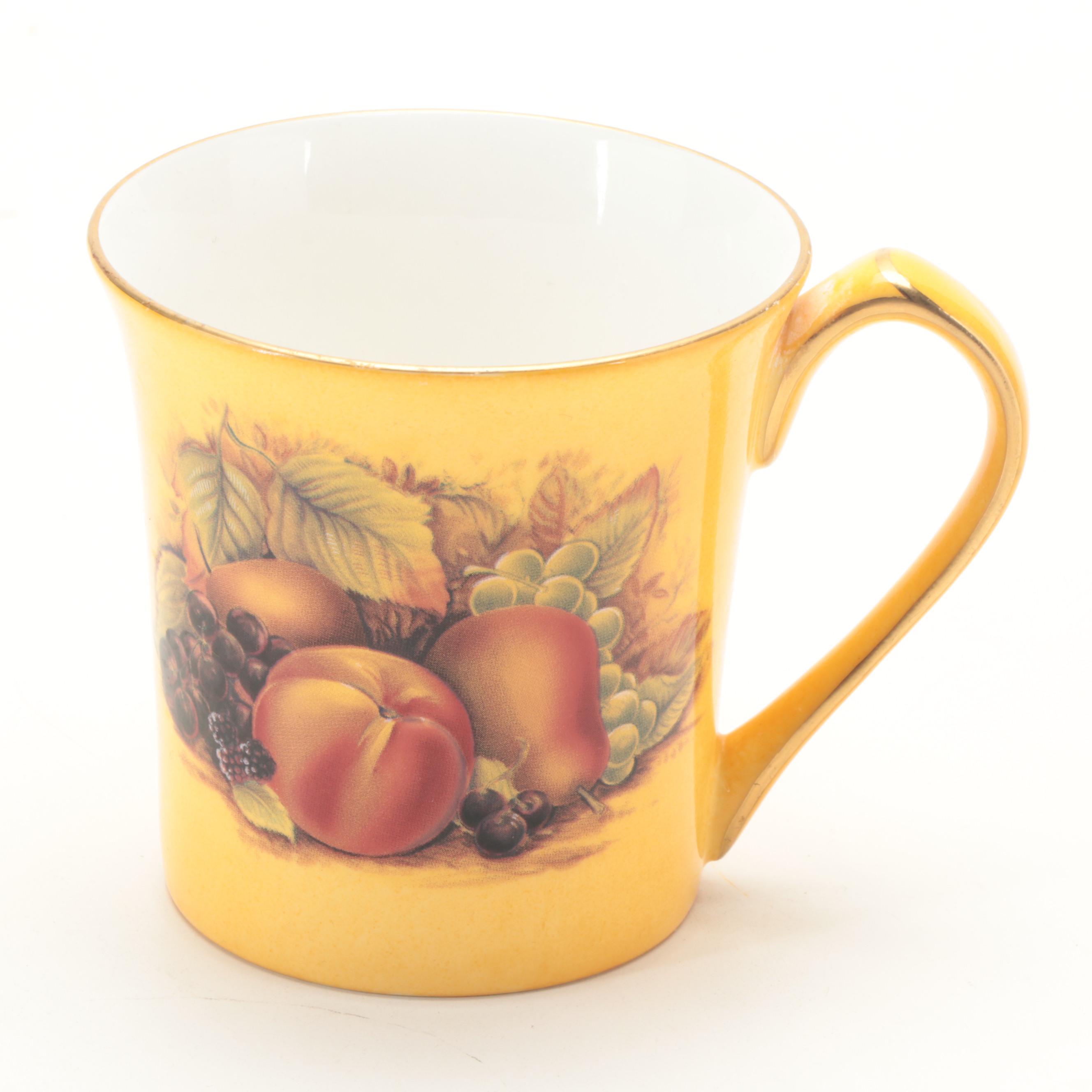 Aynsley "Orchard Gold" Bone China Tea Set, Mid-20th Century