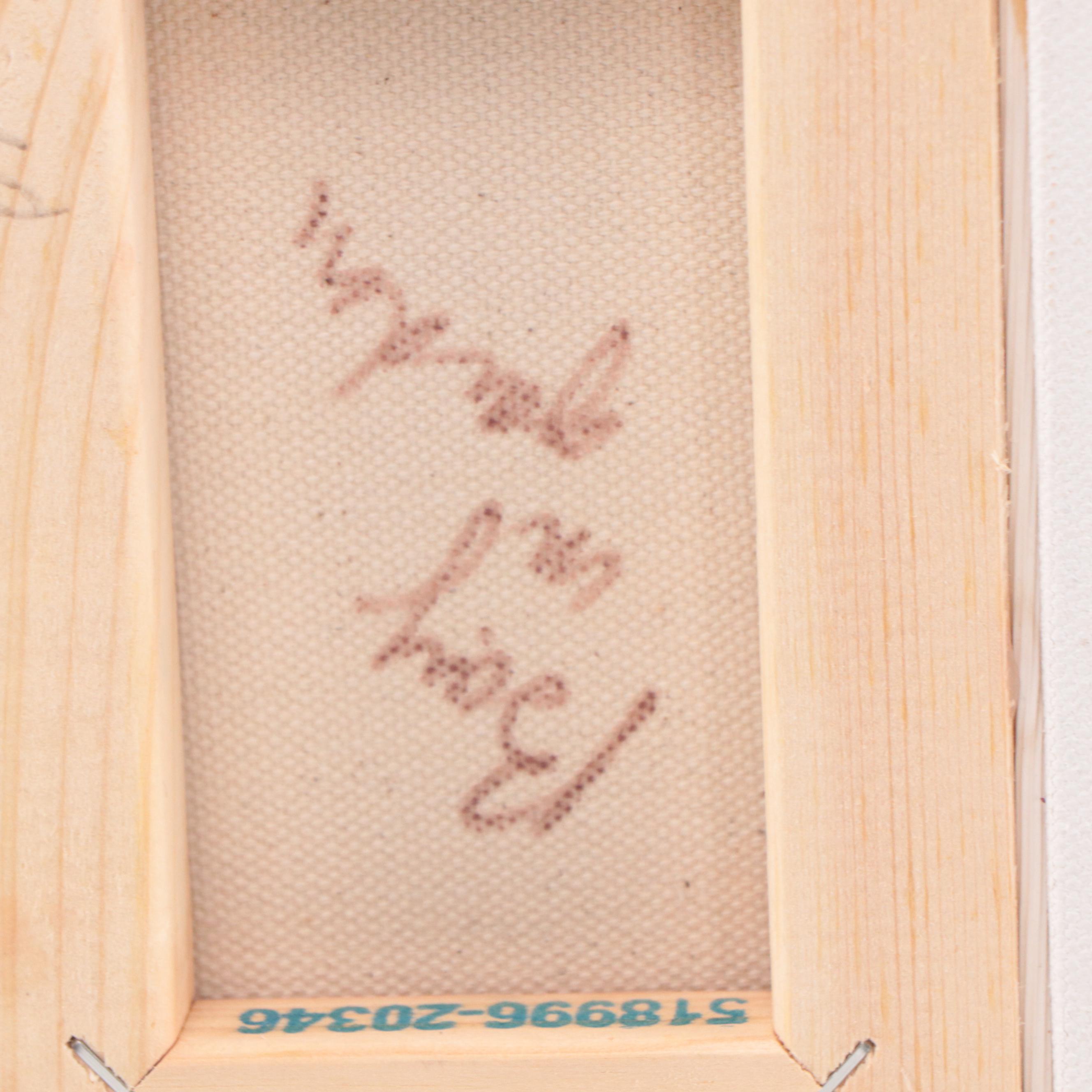 Sally Rosenbaum Oil Painting "Boy in Garden," 21st Century