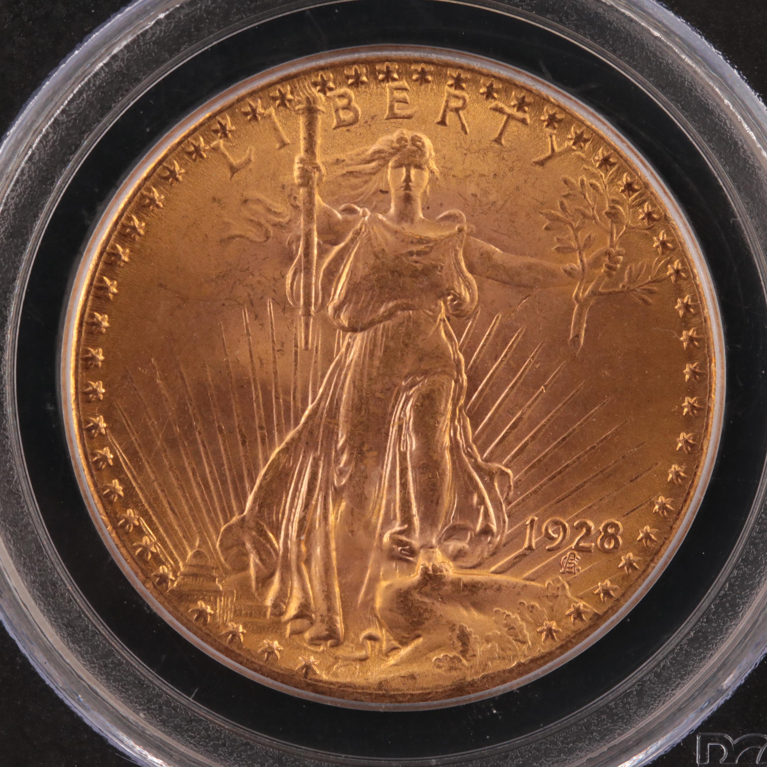 PCGS Graded MS64 1928 Saint Gaudens $20 Gold Coin