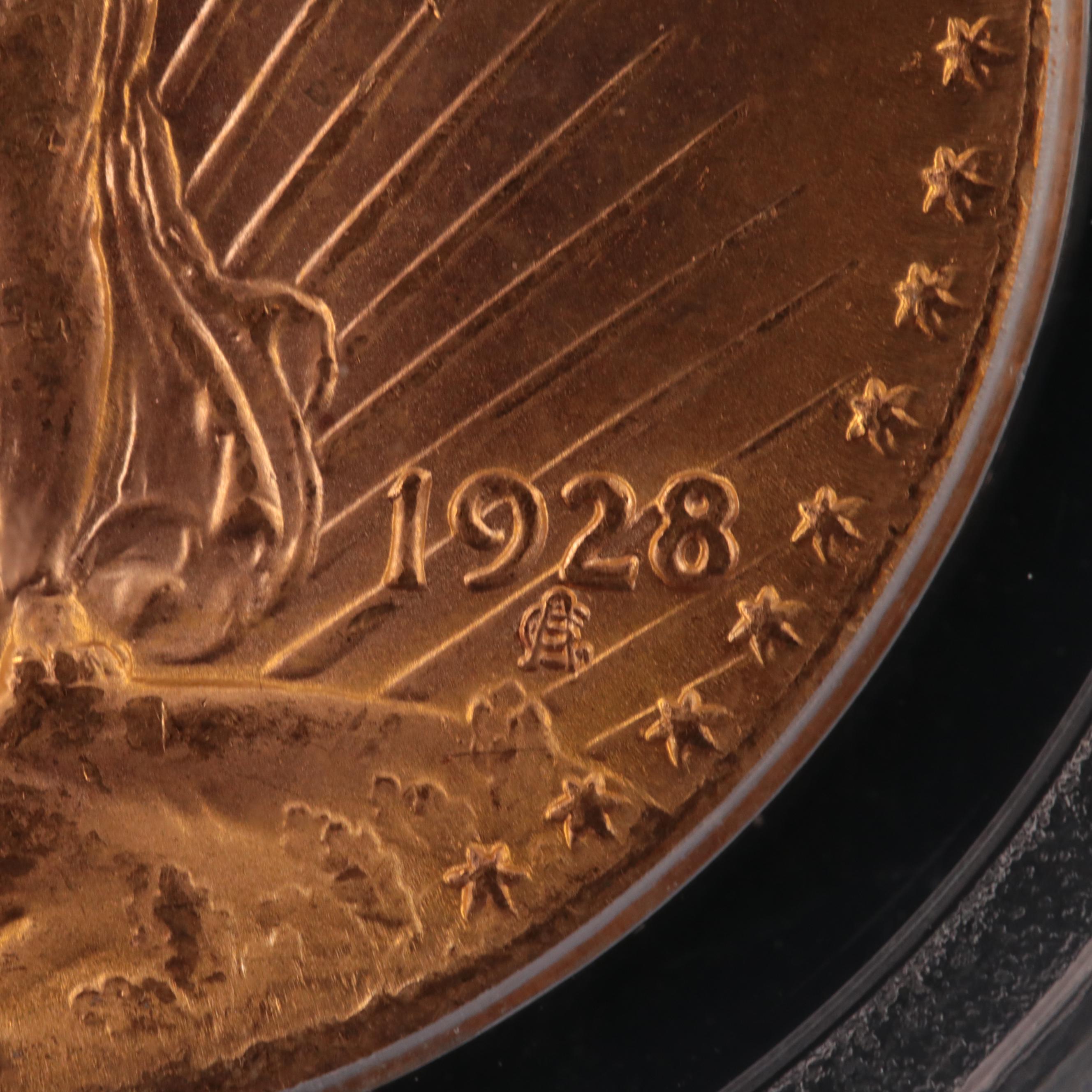 PCGS Graded MS64 1928 Saint Gaudens $20 Gold Coin