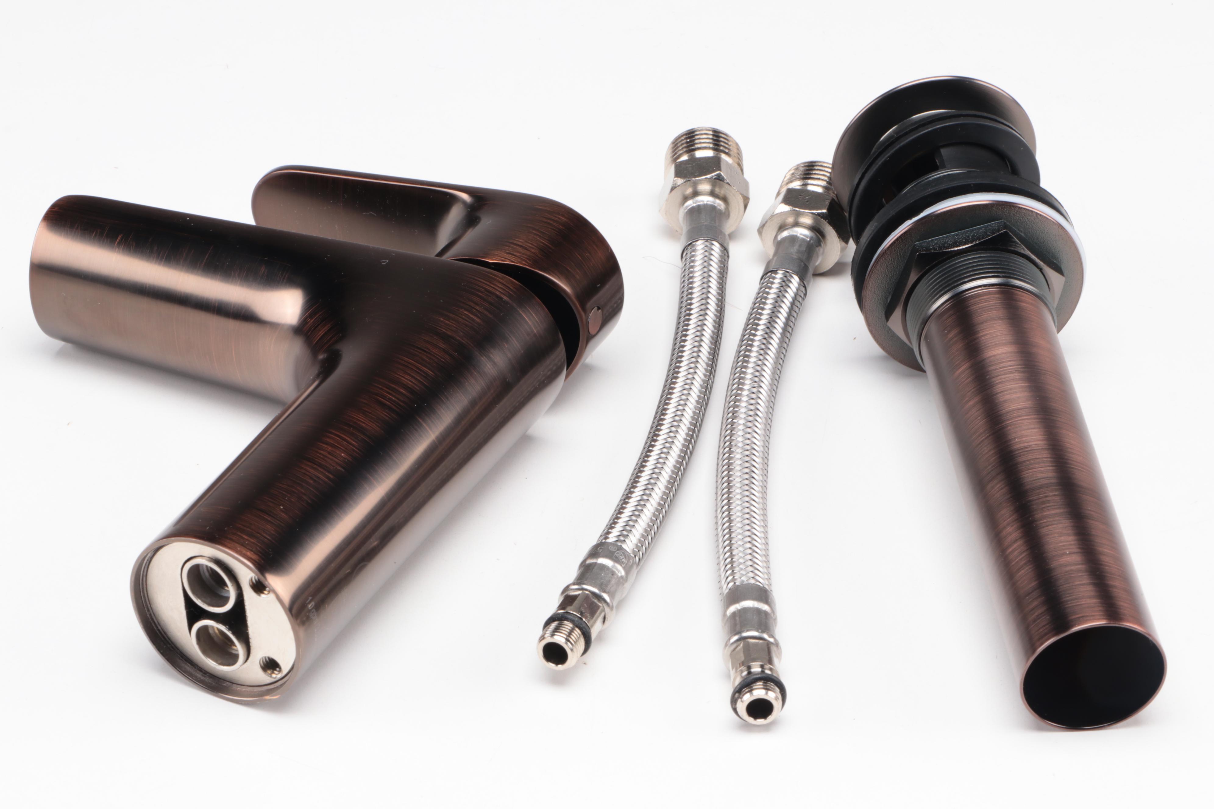 Rectangular Porcelain Wall-Mount Sink with Waterfall Bathroom Faucet