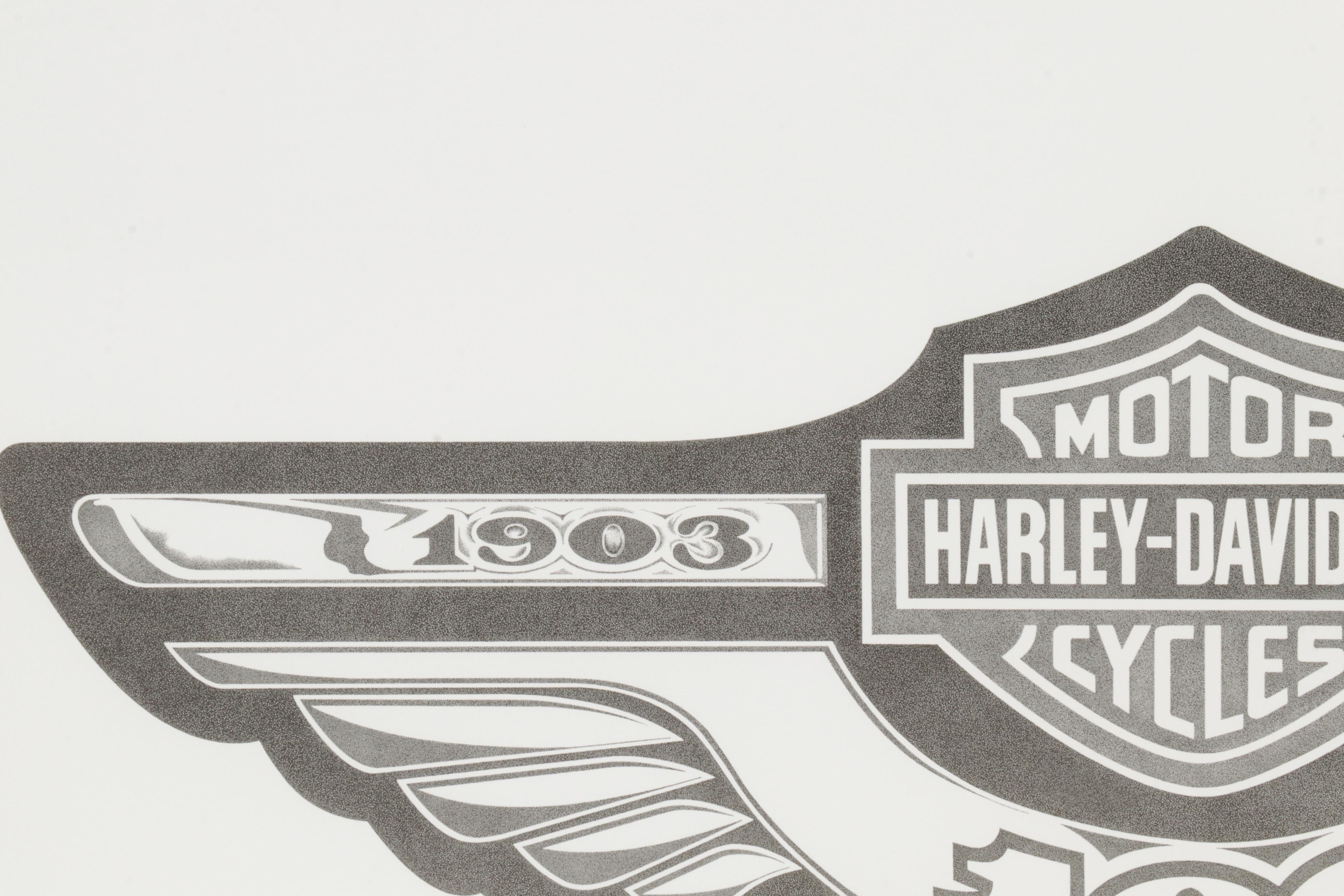 Harley-Davidson Giclée After Dennis Jackson "100th Anniversary Logo"