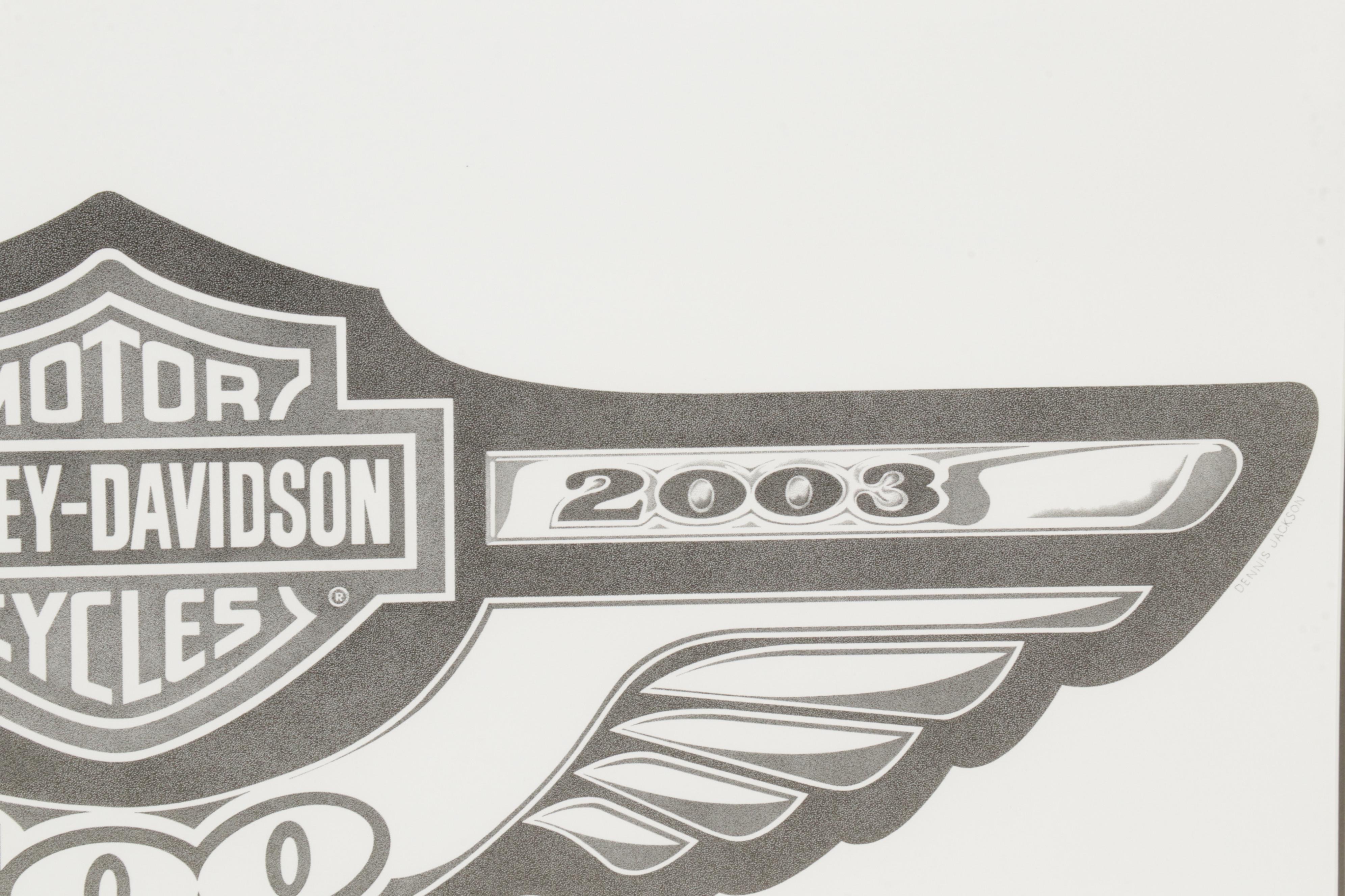 Harley-Davidson Giclée After Dennis Jackson "100th Anniversary Logo"