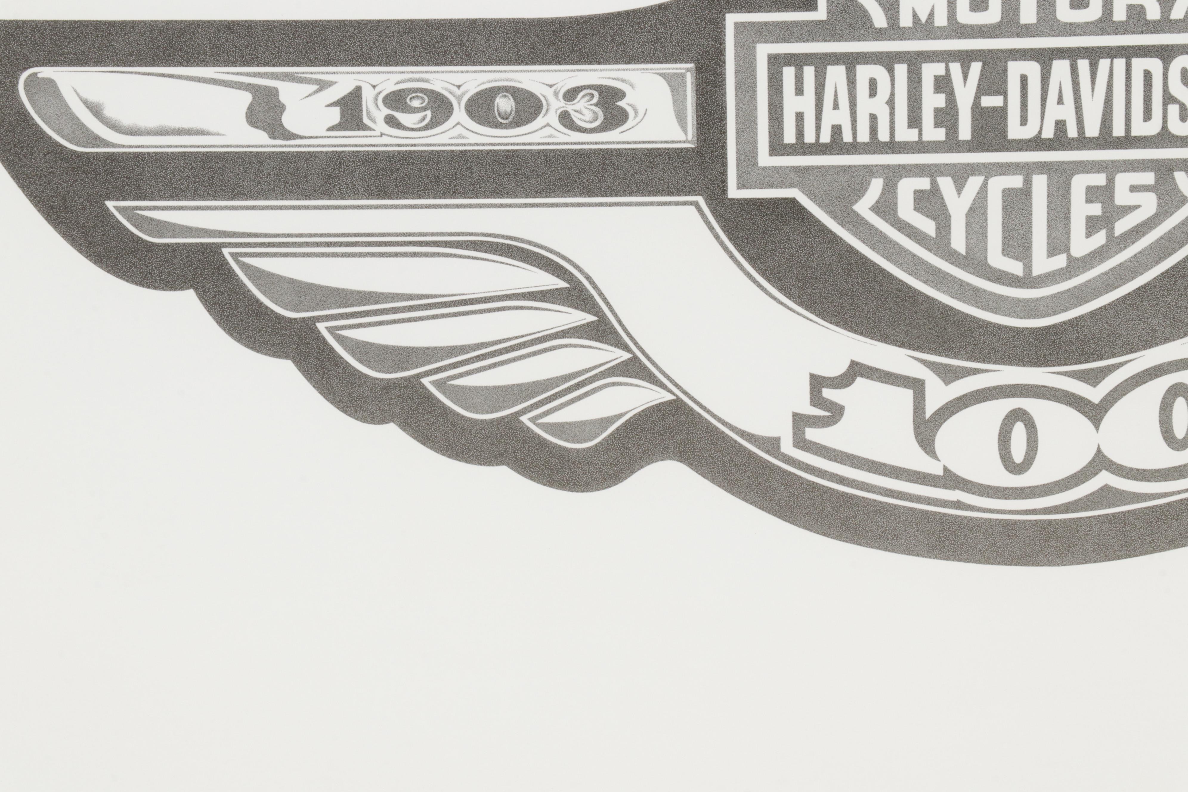 Harley-Davidson Giclée After Dennis Jackson "100th Anniversary Logo"