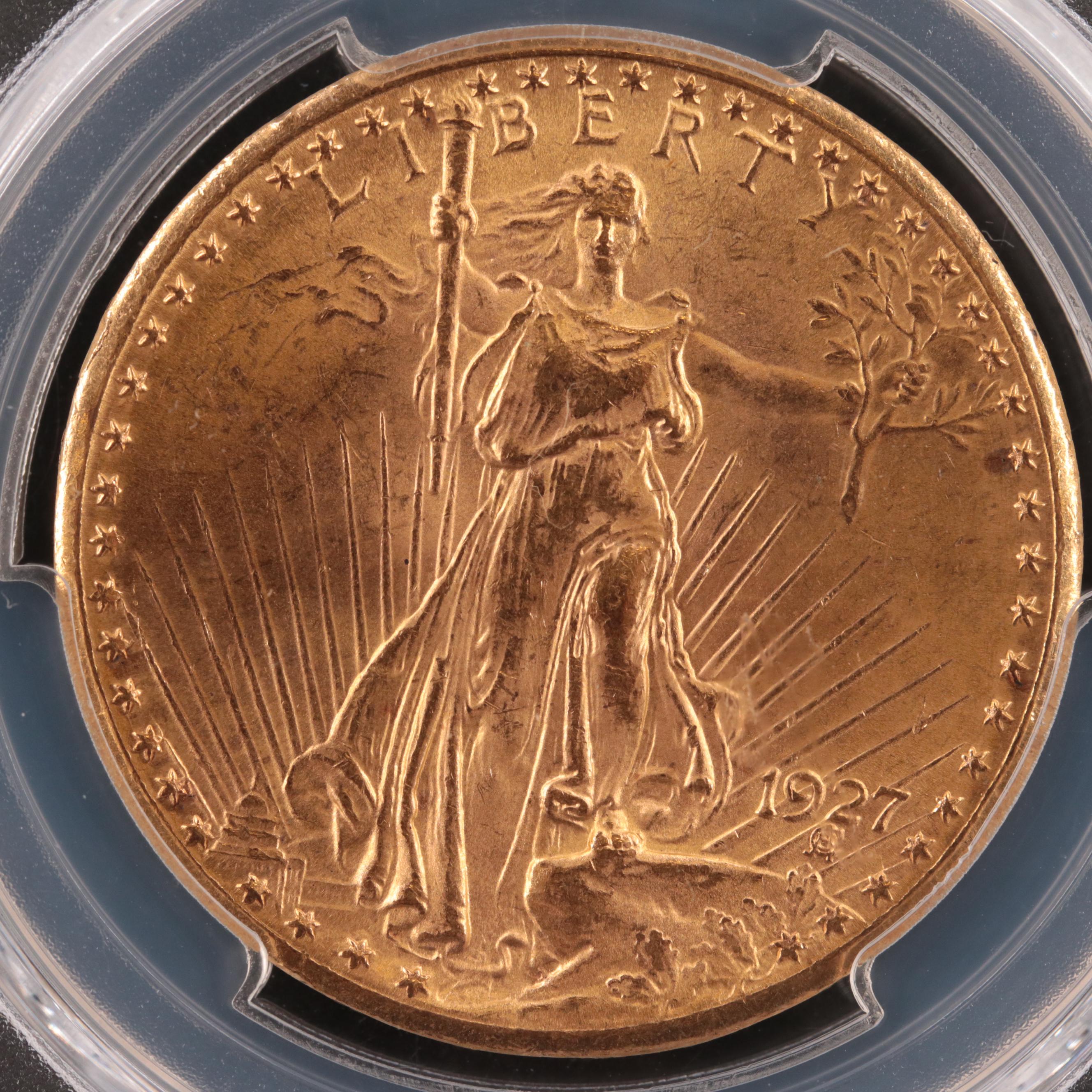 PCGS Graded MS64 1927 Saint Gaudens $20 Gold Coin