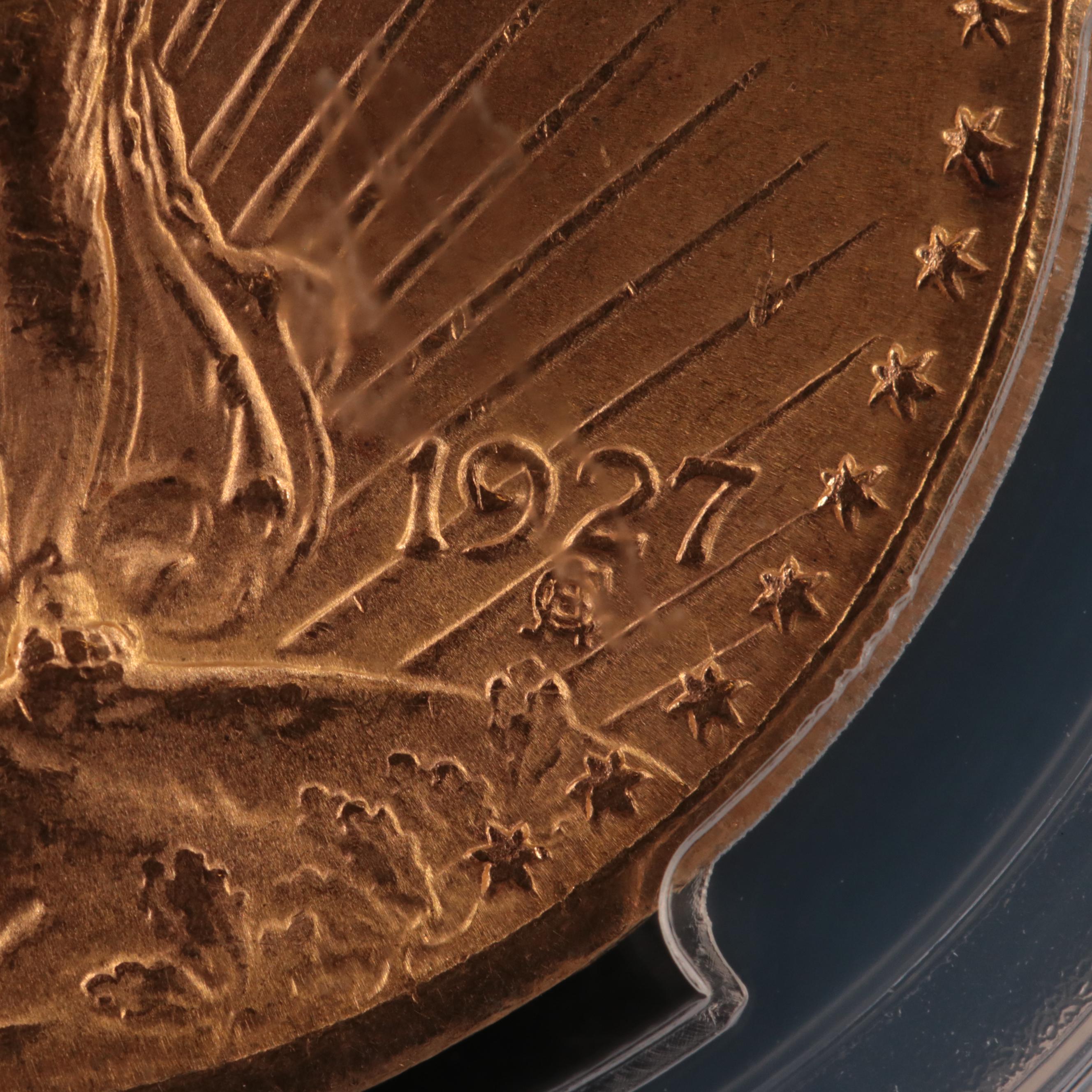 PCGS Graded MS64 1927 Saint Gaudens $20 Gold Coin