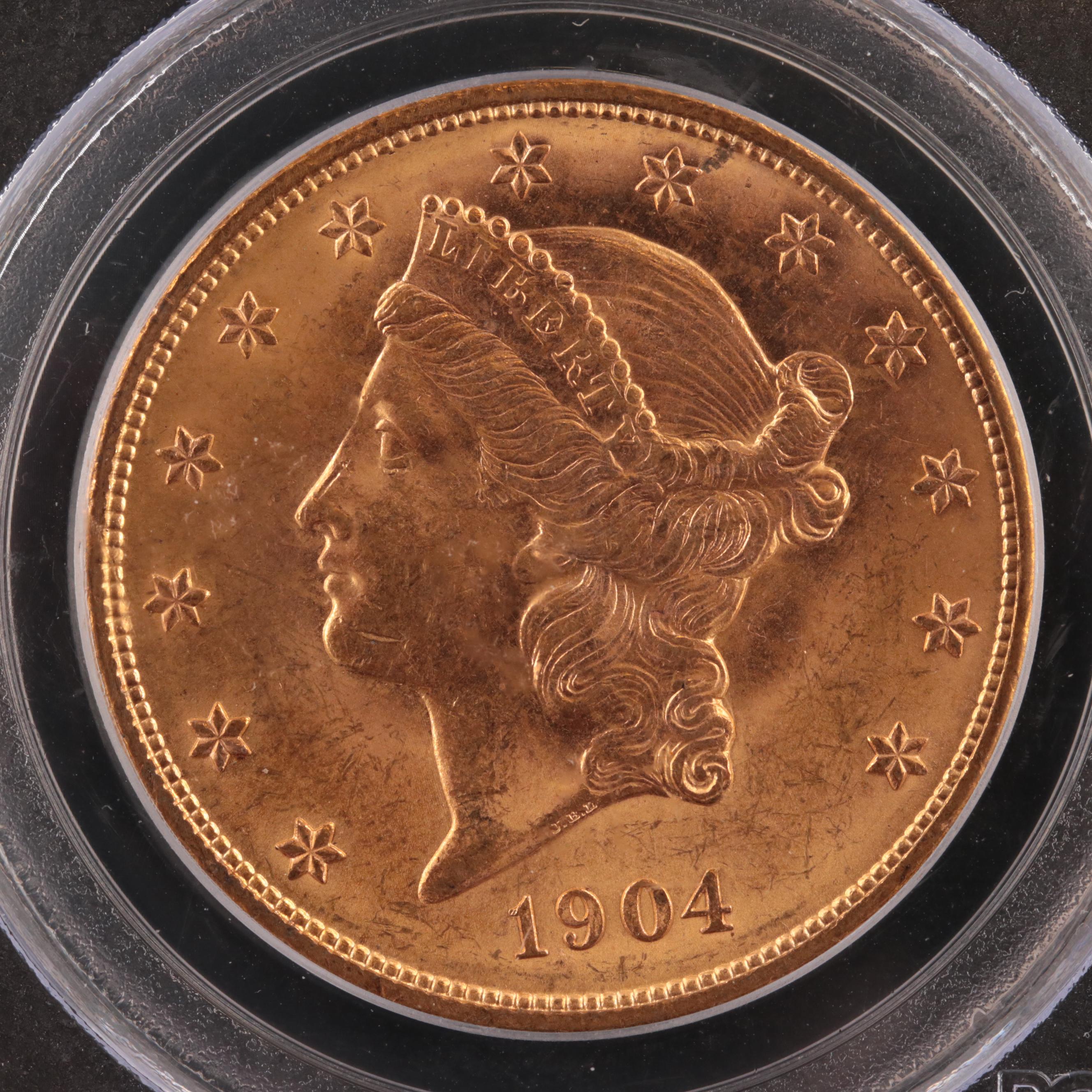 PCGS Graded MS63 1904 Liberty Head $20 Gold Coin