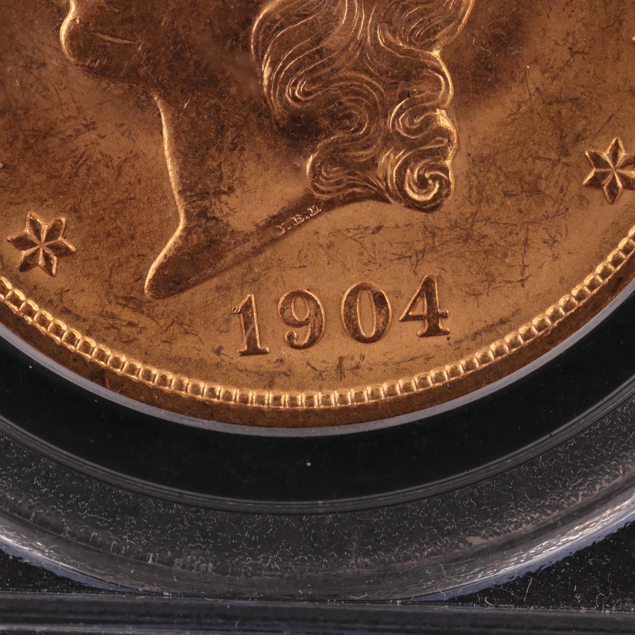 PCGS Graded MS63 1904 Liberty Head $20 Gold Coin