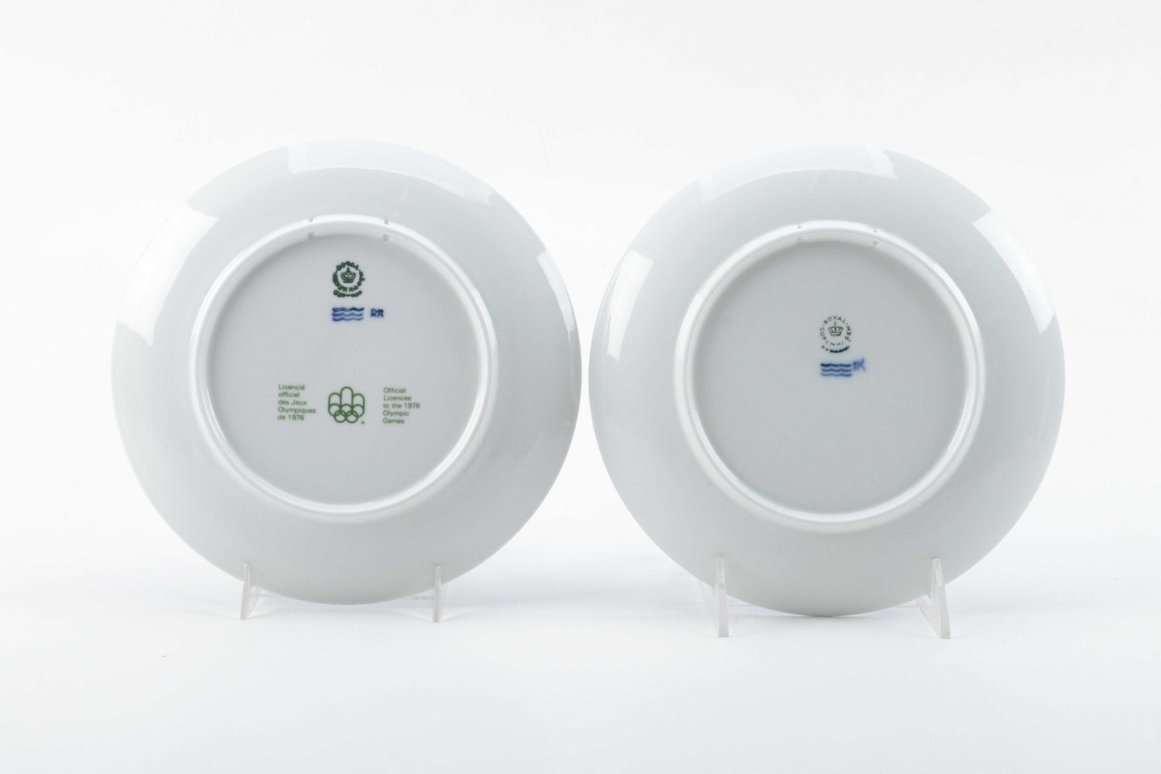 Royal Copenhagen, Bing & Grøndahl and Goebel Porcelain Olympic Collector Plates