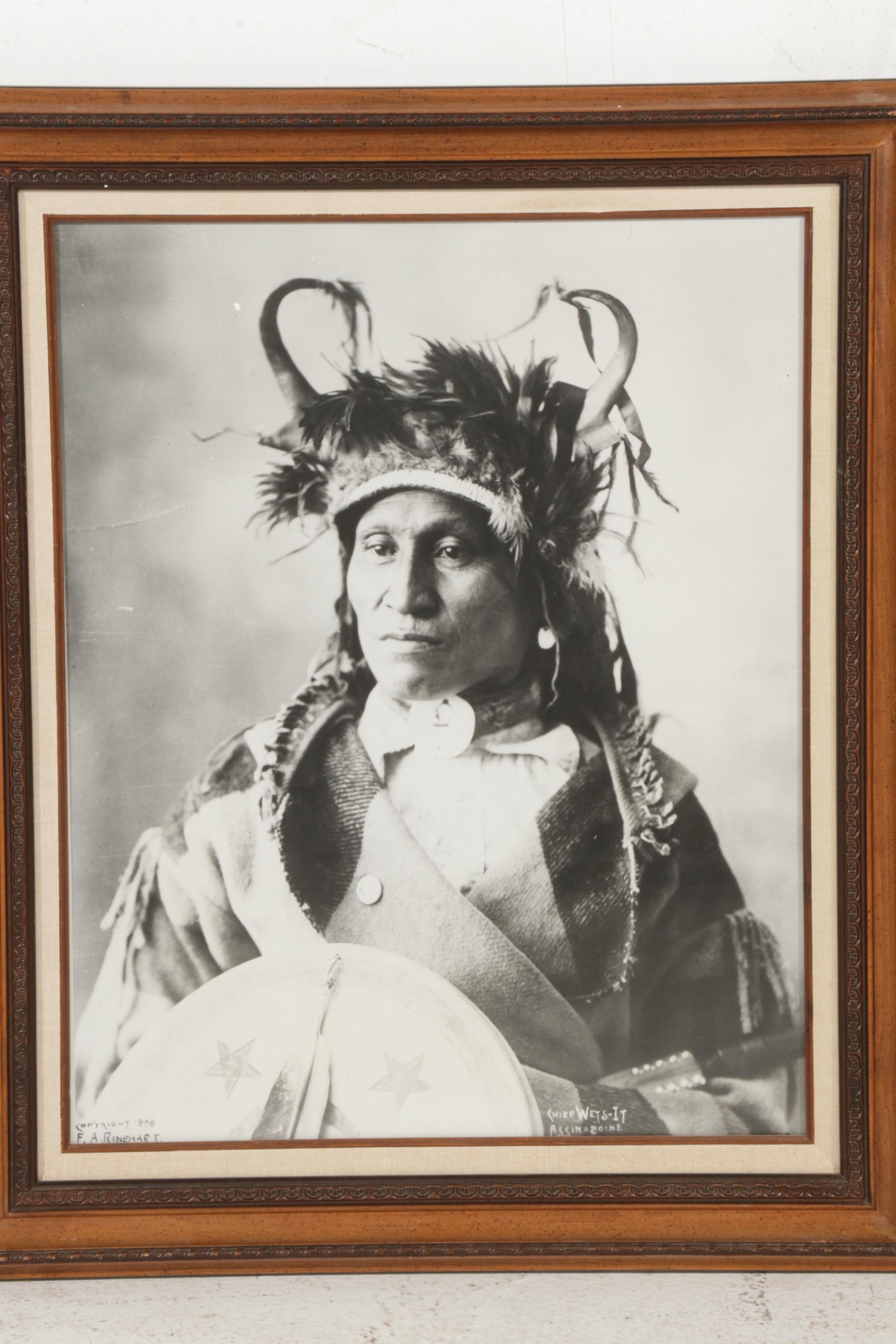 Silver Gelatin Photographs After Frank Rinehart "Chief Wets-It" and "Geronimo"