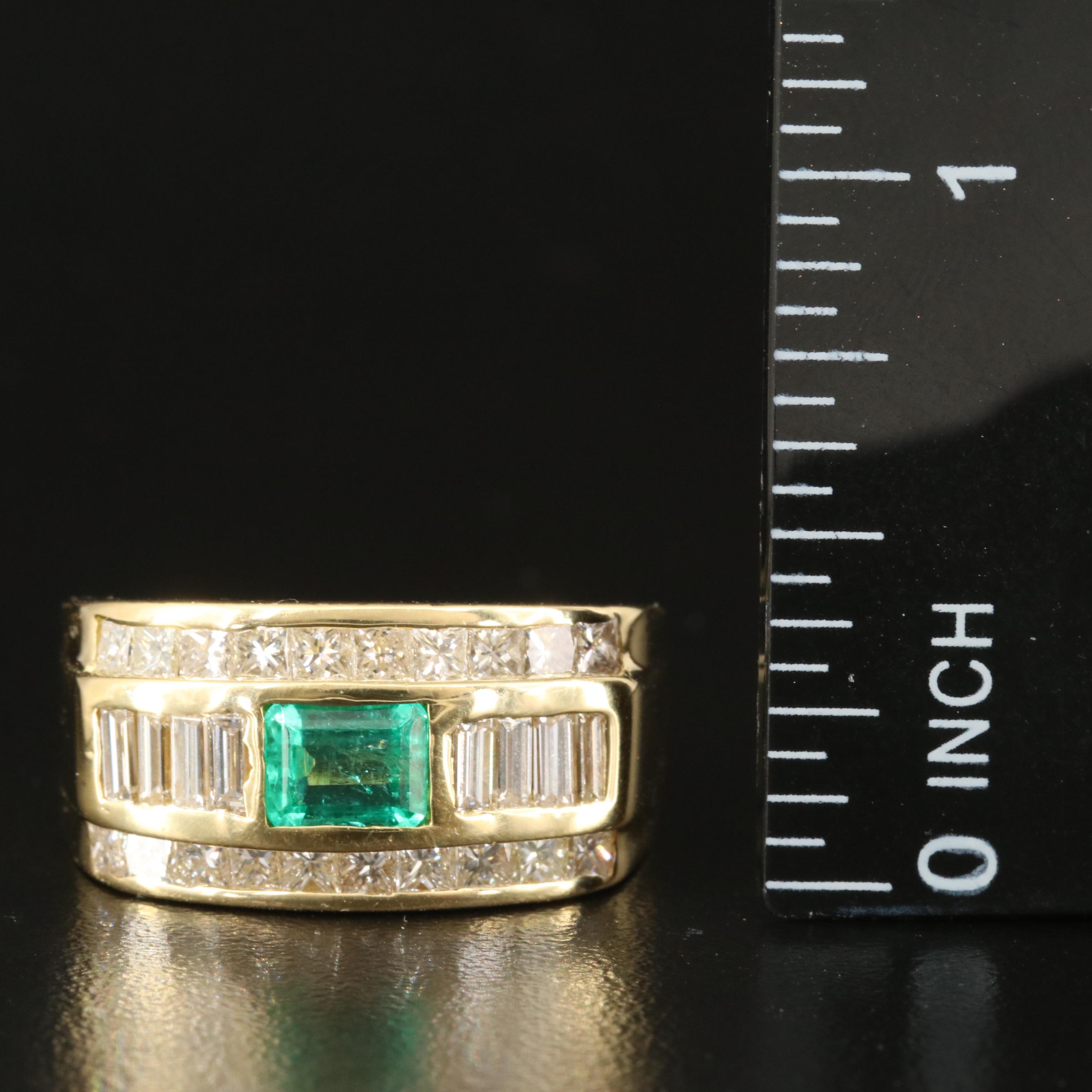 18K Emerald and 1.02 CTW Diamond Ring