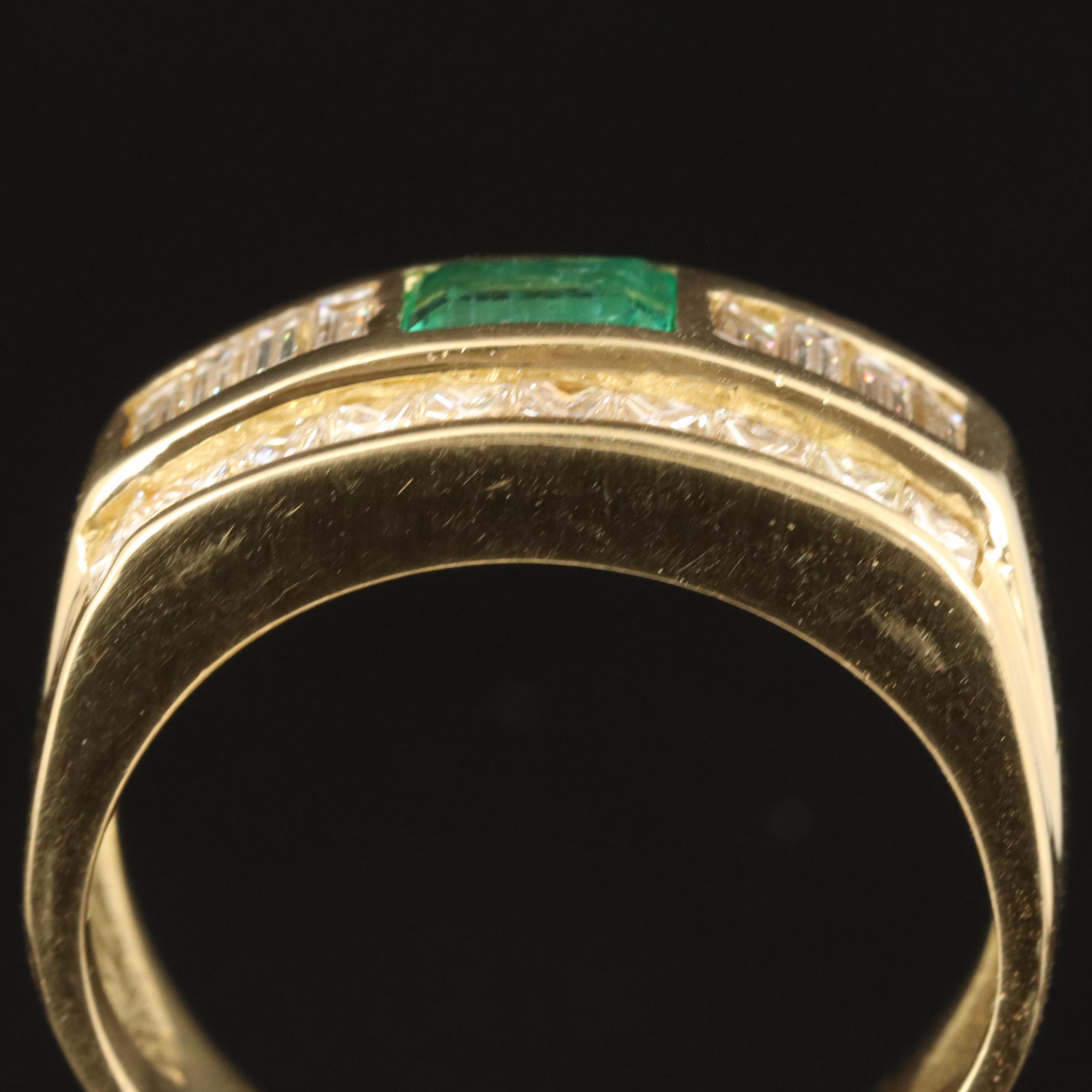 18K Emerald and 1.02 CTW Diamond Ring