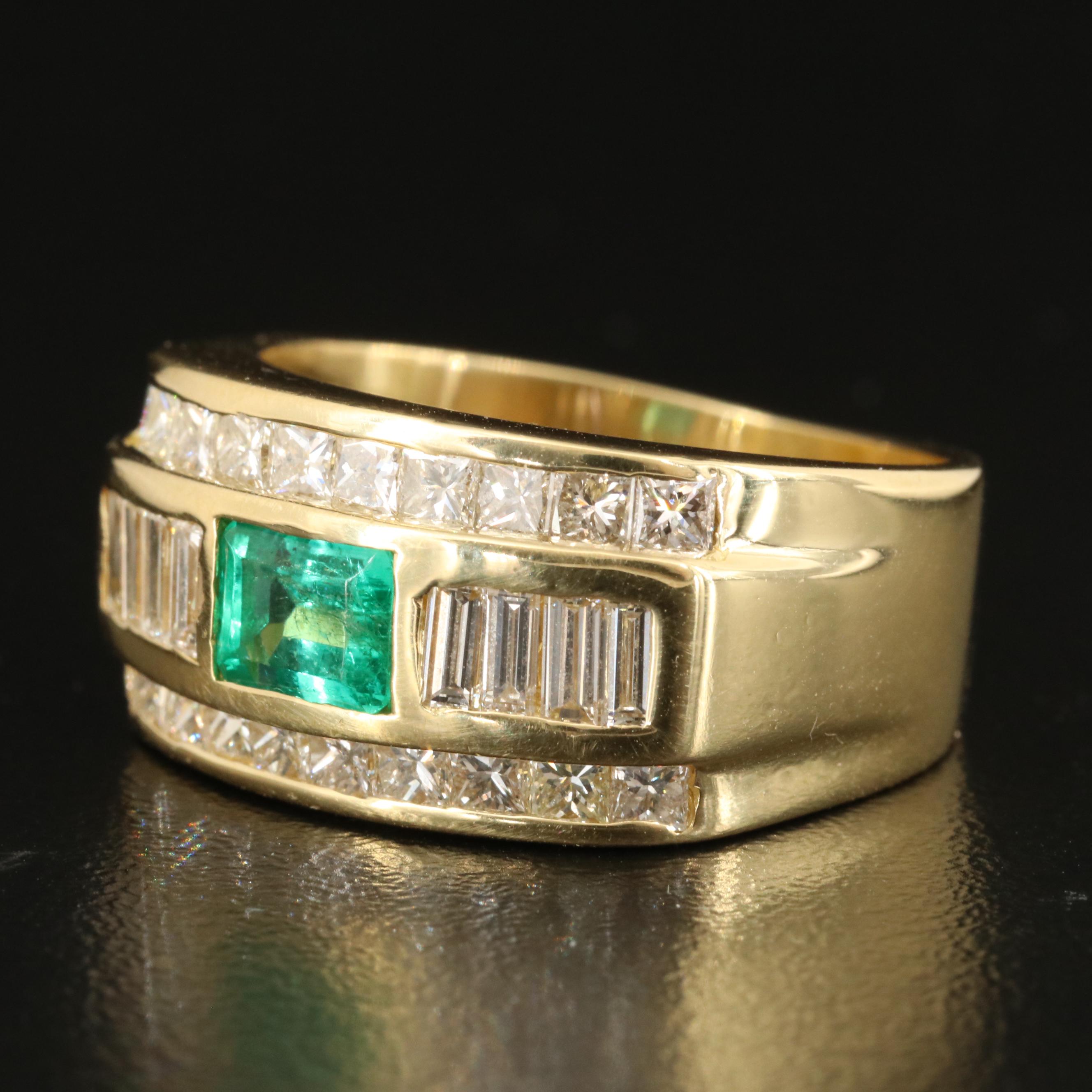 18K Emerald and 1.02 CTW Diamond Ring