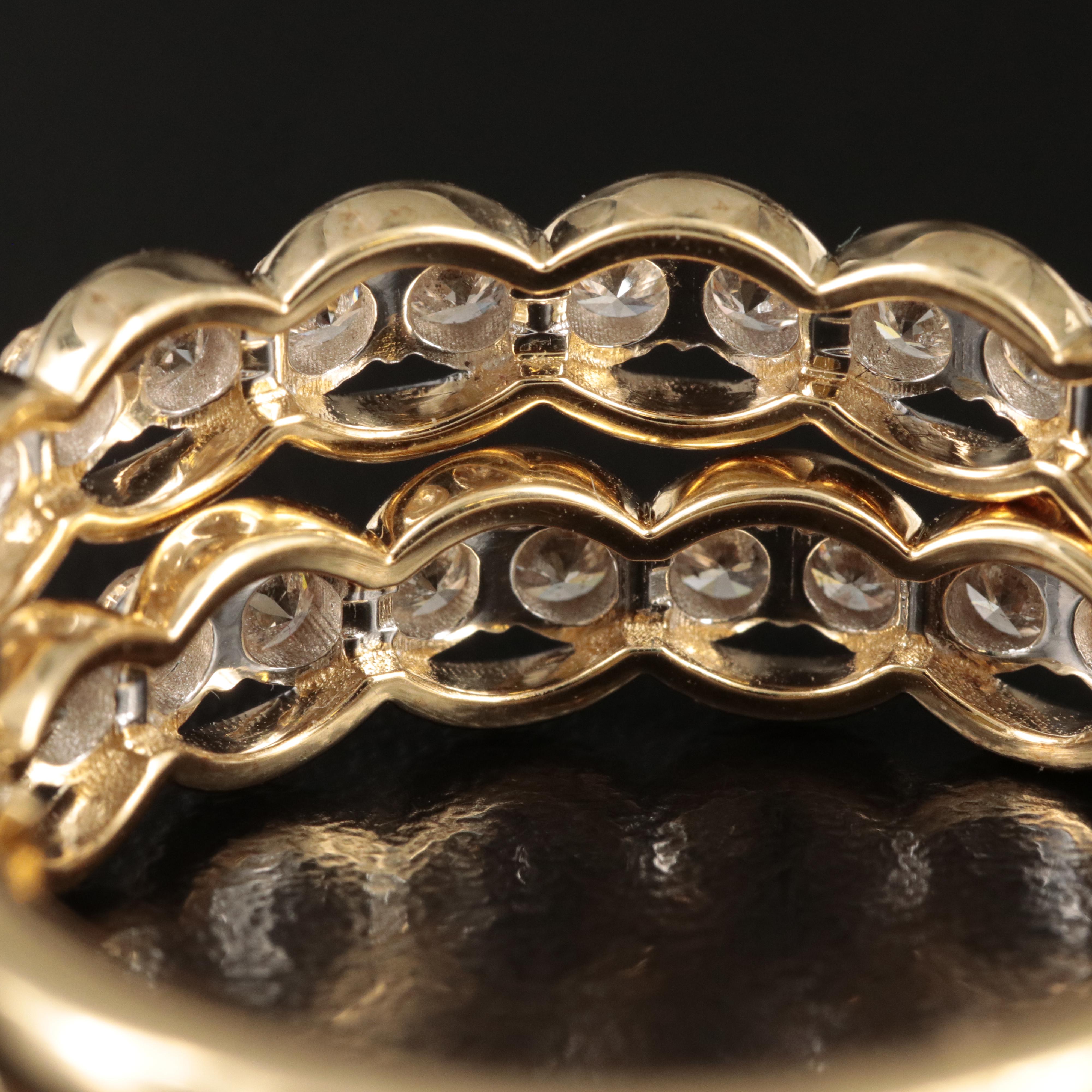 Sterling 1.90 CTW Diamond Hoop Earrings