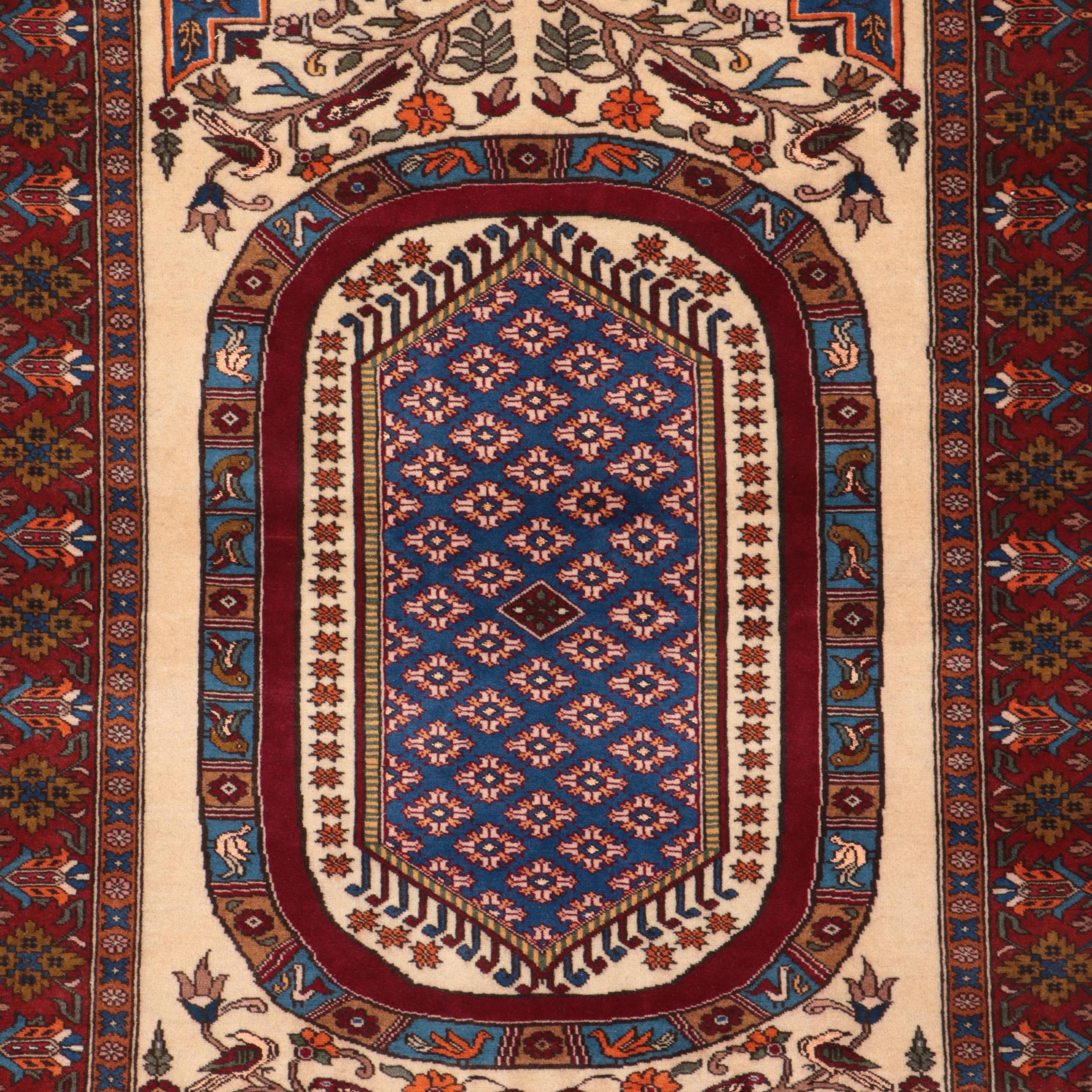 4'1 x 6'5 Hand-Knotted Pakistani Lahore Area Rug