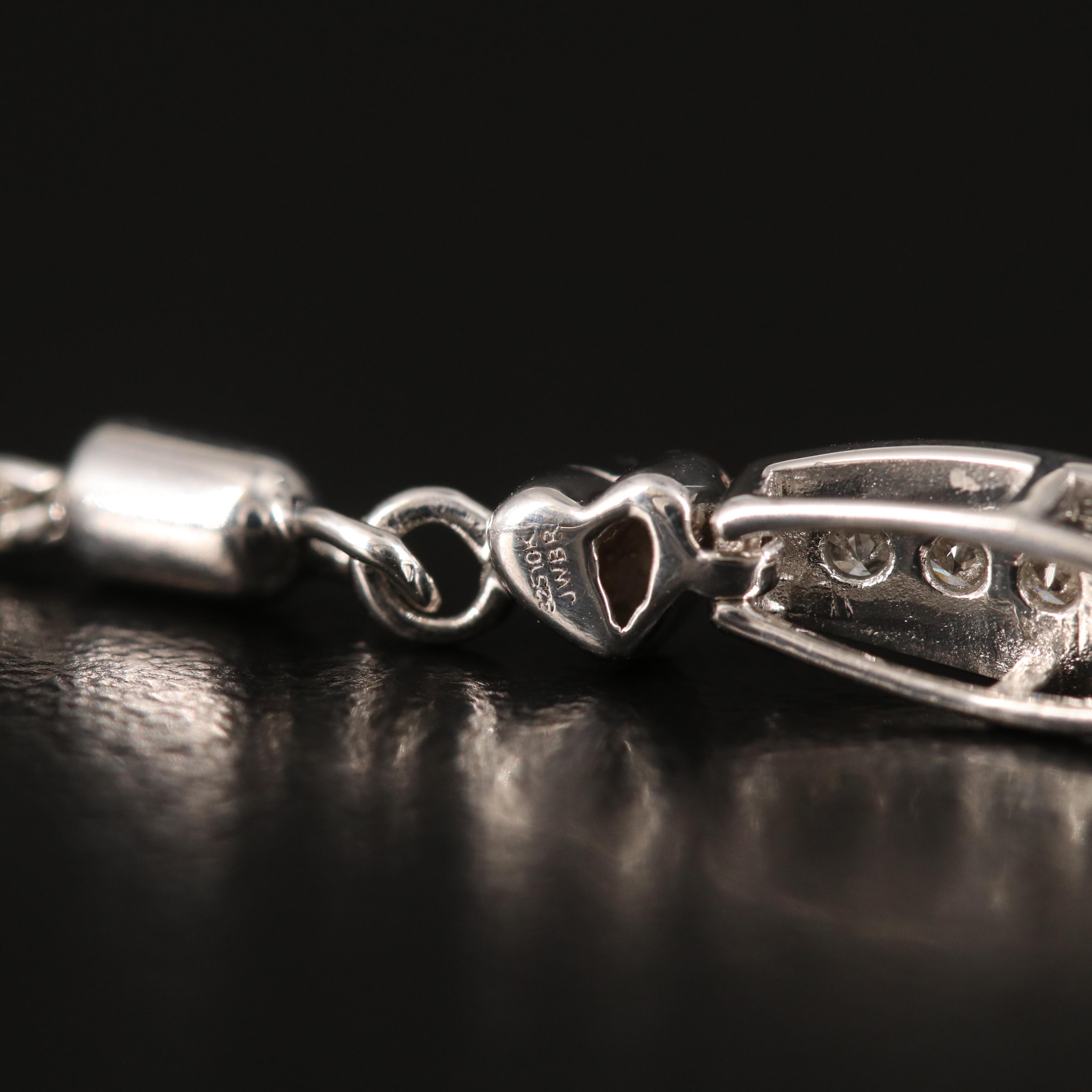 Diamond Bolo Bracelet in Sterling with 10K Rose Gold Accent