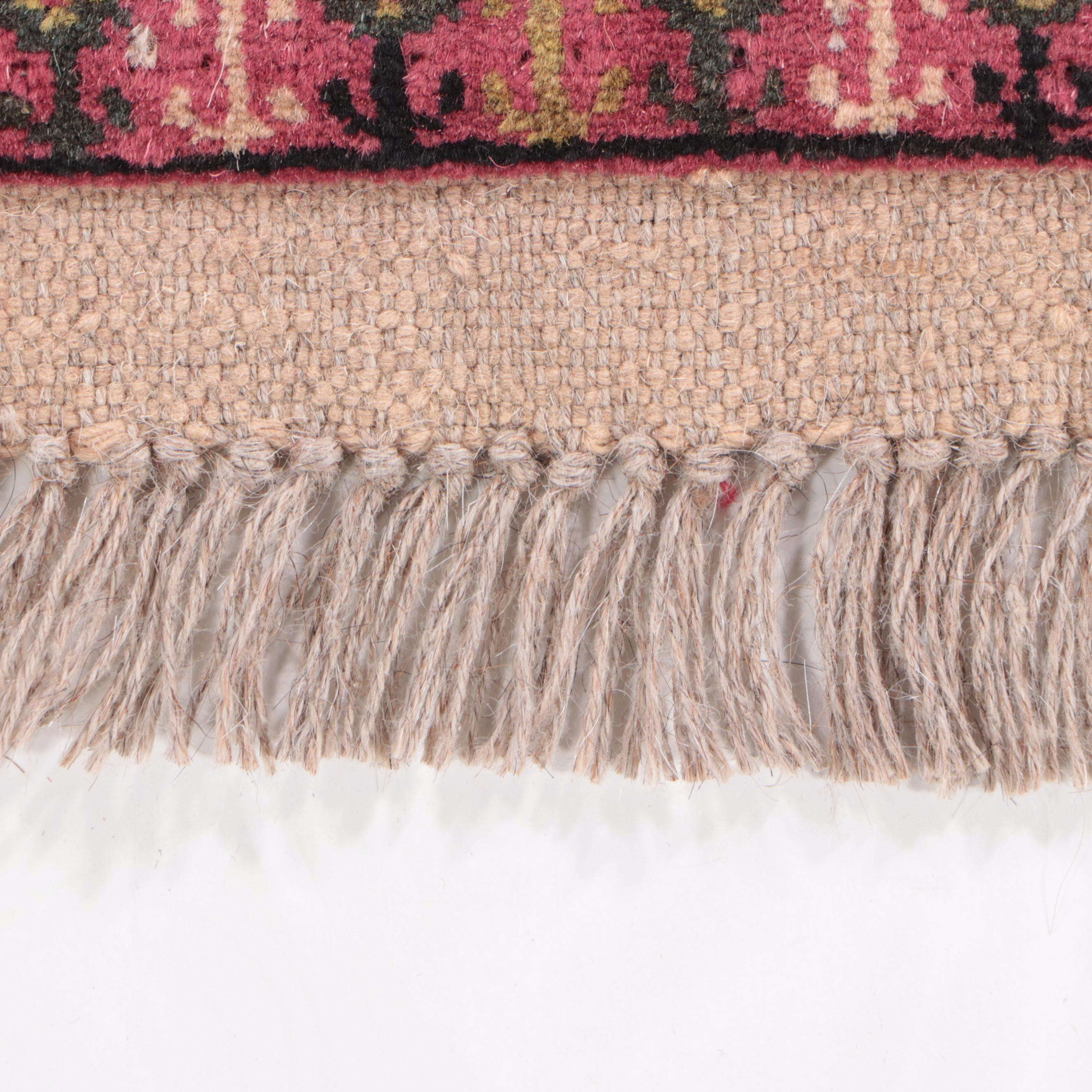 4'3 x 6'6 Hand-Knotted Pakistani War Rug Pictorial Area Rug