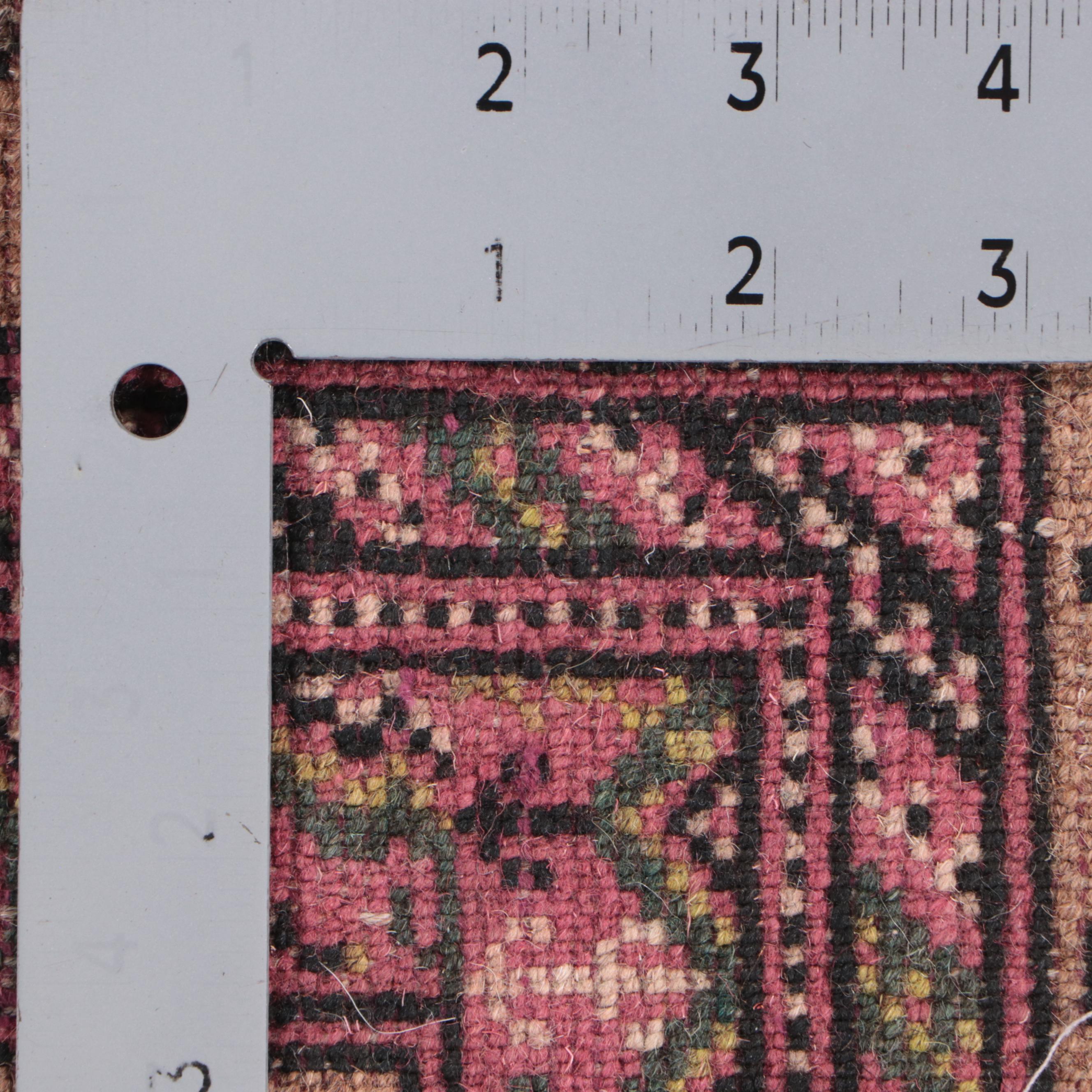 4'3 x 6'6 Hand-Knotted Pakistani War Rug Pictorial Area Rug