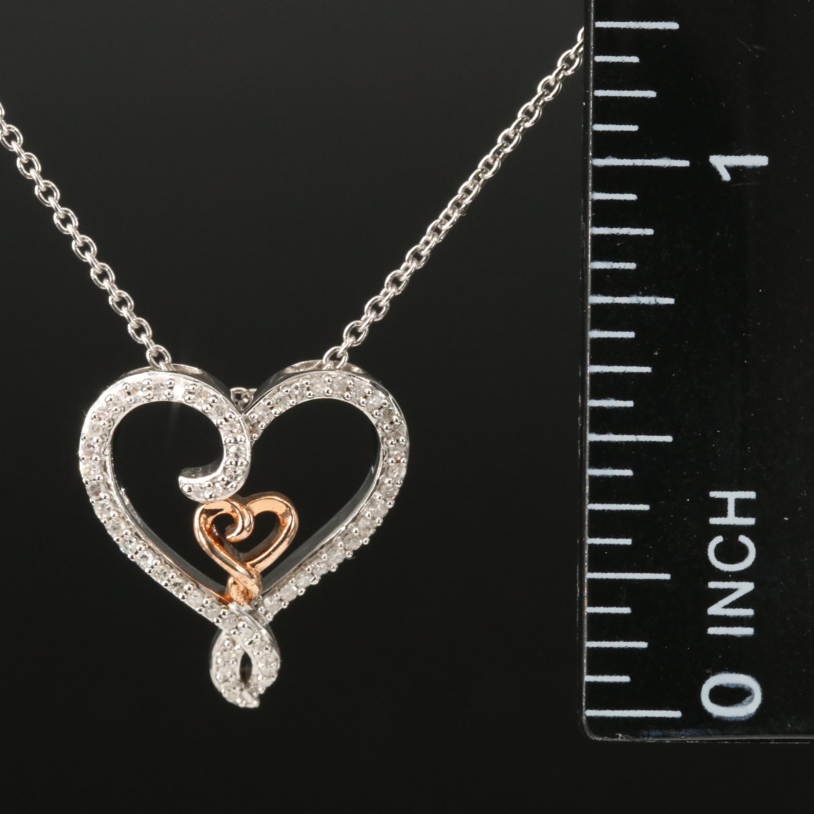 Sterling Heart Pendant Necklace
