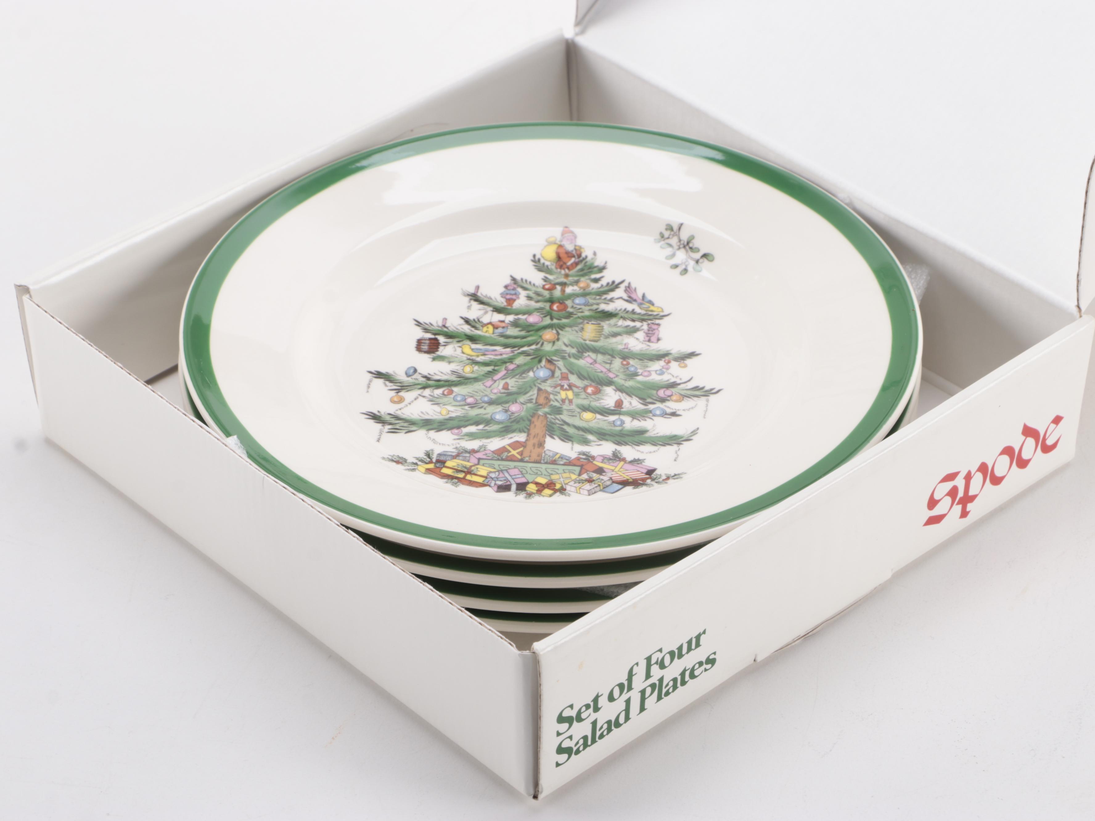 Spode "Christmas Tree" Ceramic Dinnerware, Paper Plates, Napkins and