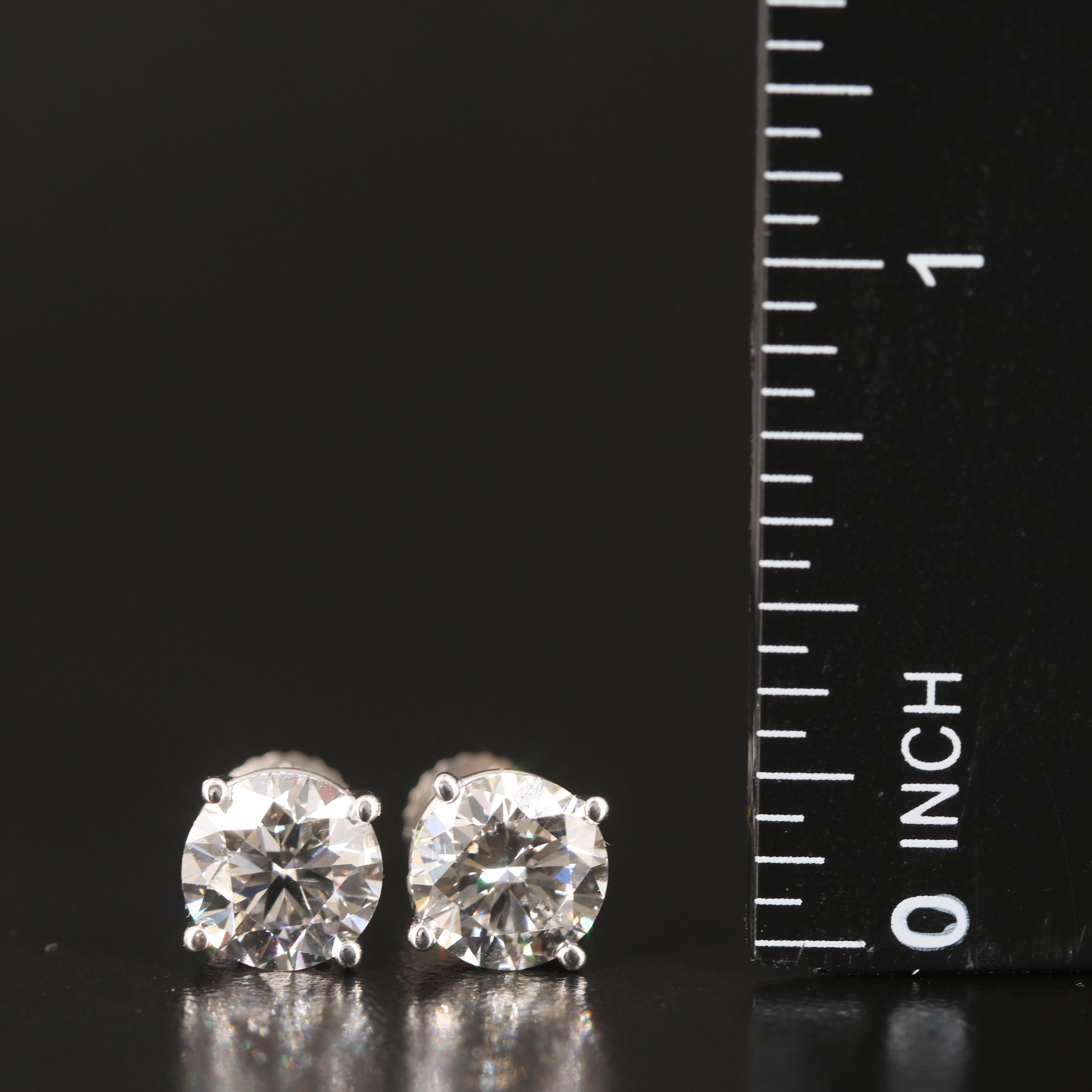 14K 3.05 CTW Lab Grown Diamond Stud Earrings