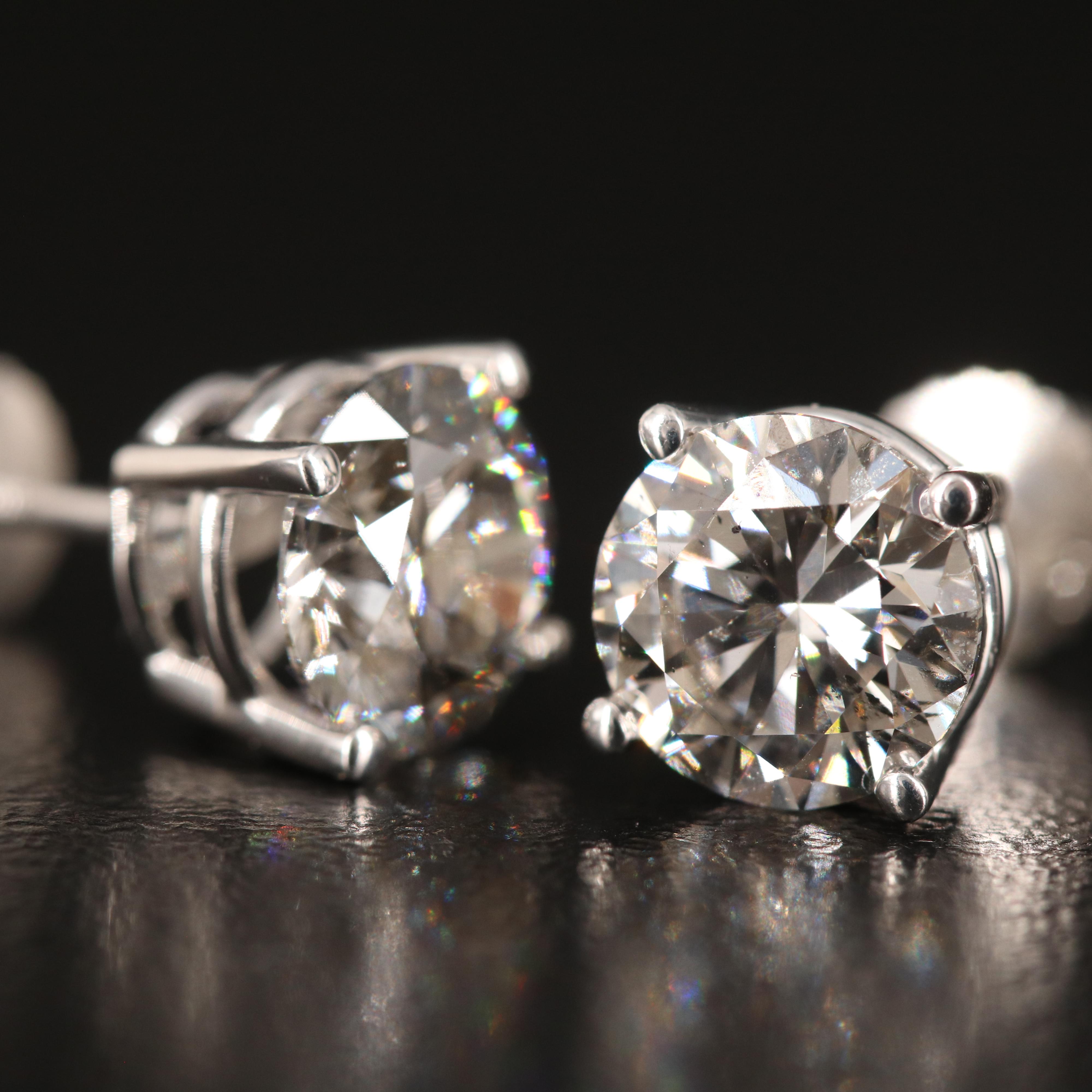 14K 3.05 CTW Lab Grown Diamond Stud Earrings