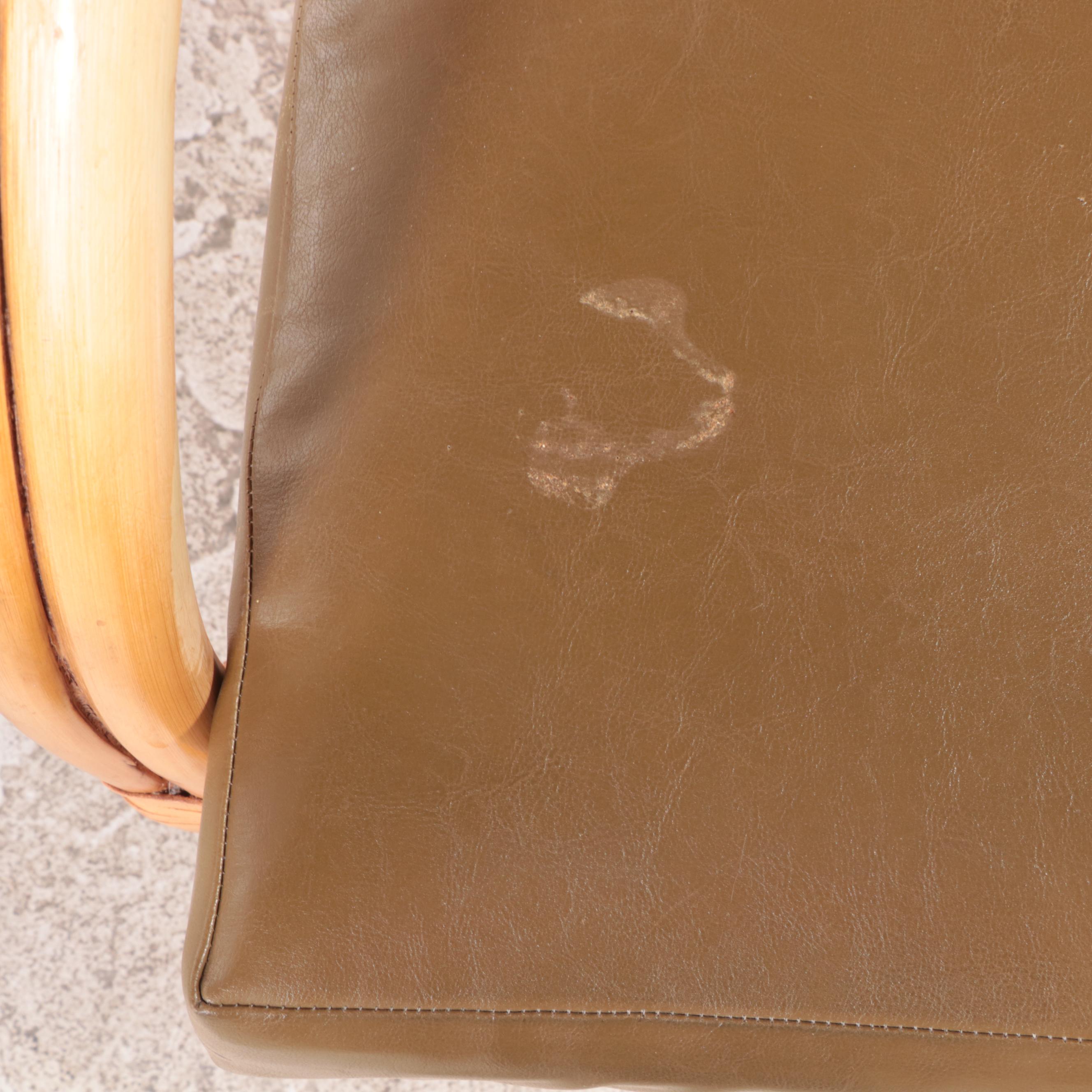 Five-Piece Rattan and Glass Top Patio Dining Set, Including Ficks Reed