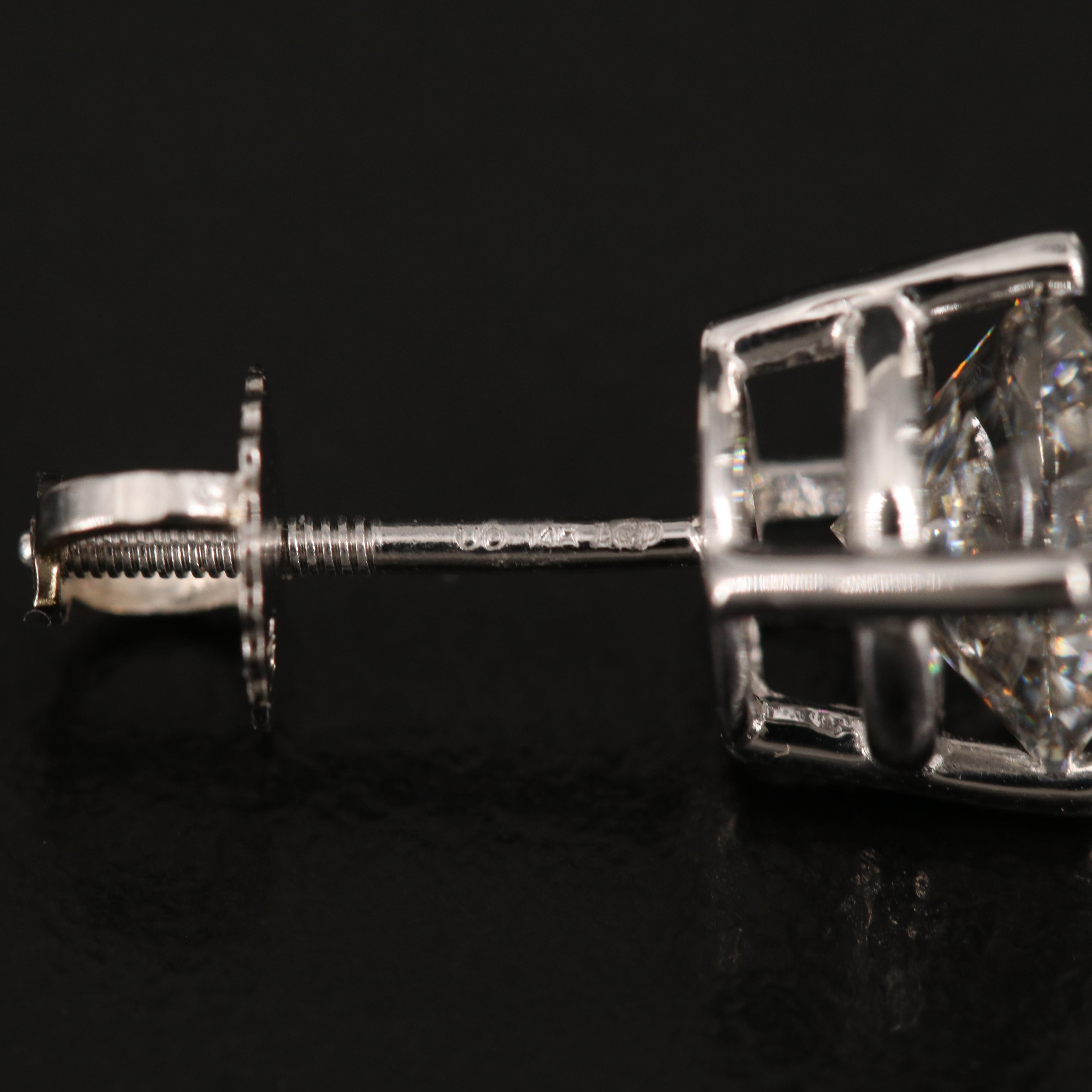 14K 3.05 CTW Lab Grown Diamond Stud Earrings