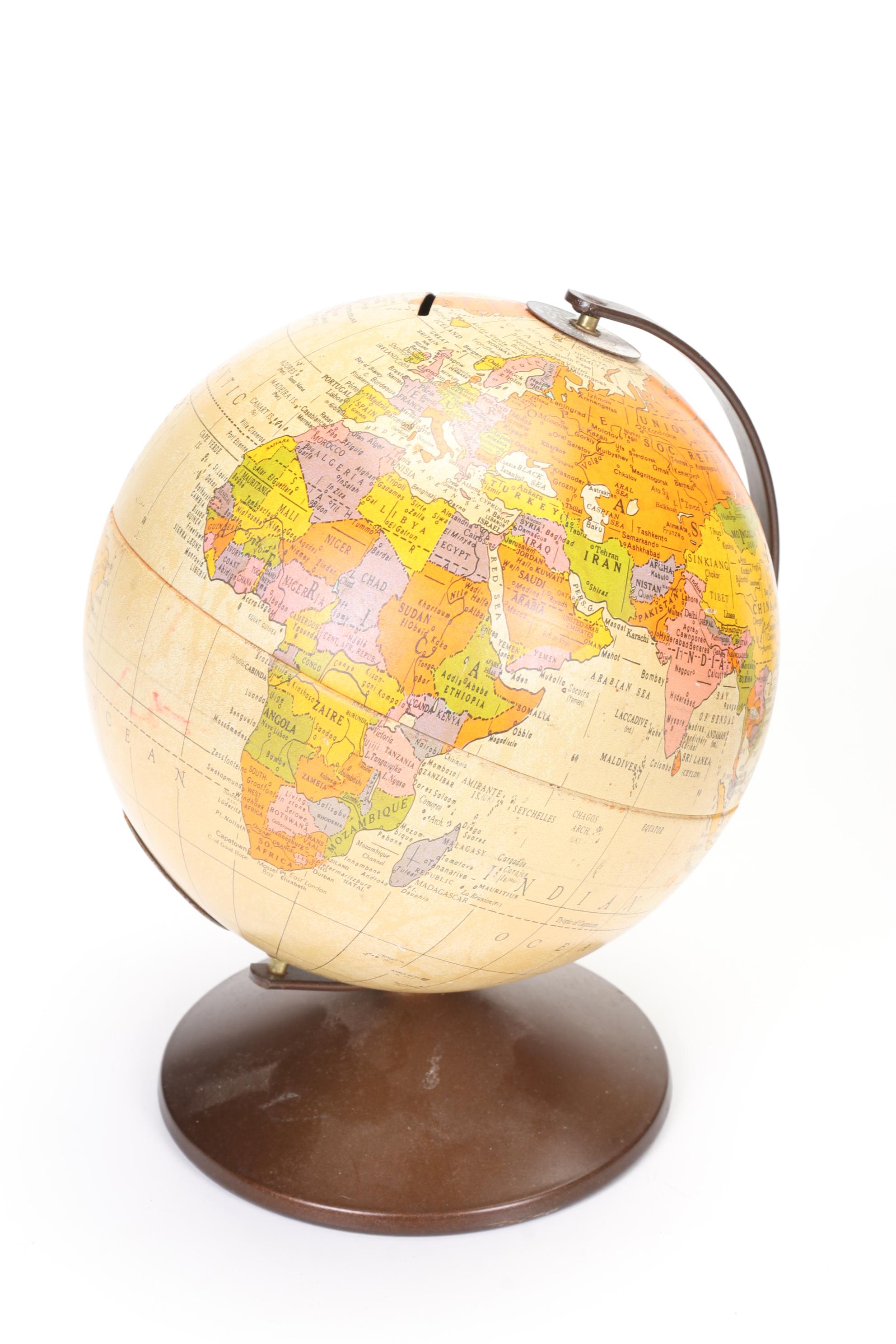 Replogle Revere 6" Globe Bank, Coin Sorter, Brass Monkey Coat Hooks and More