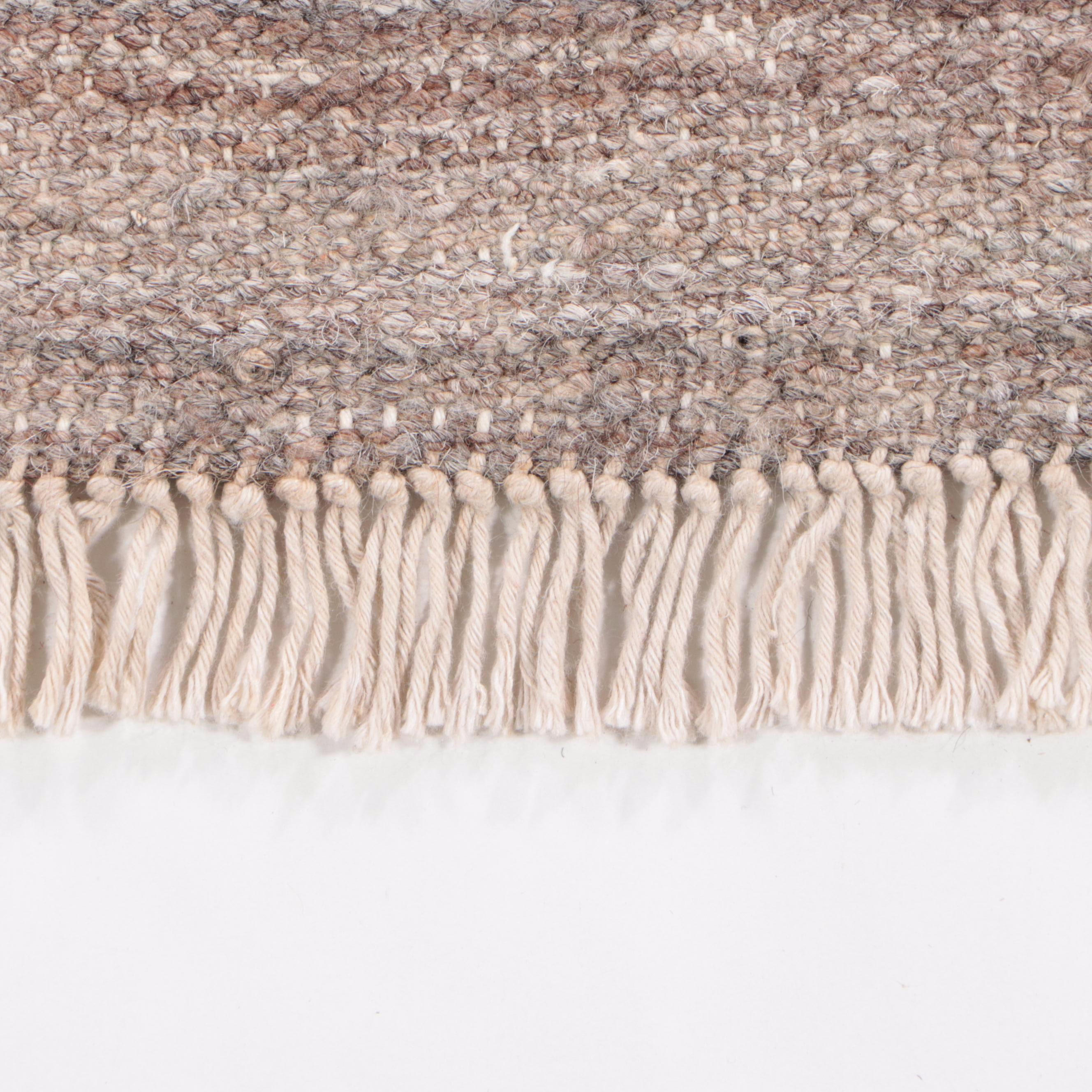 2'11 x 14'6 Handwoven Indian Geometric Carpet Runner