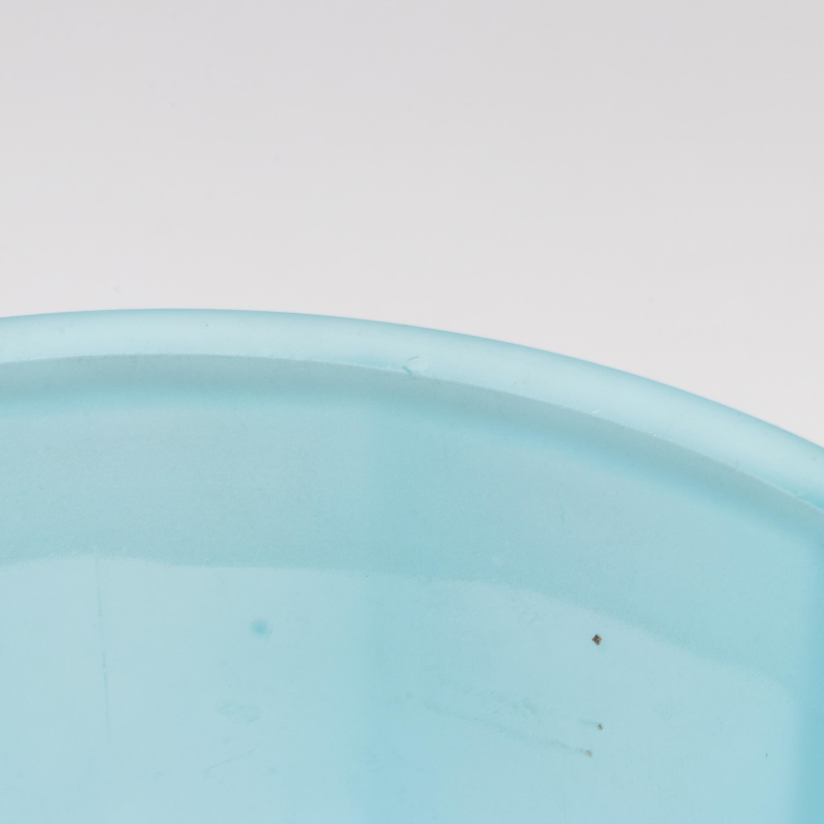 Tiffin and Blue Boar Tobacco Pressed Satin Glass Jar Humidor, Circa 1900