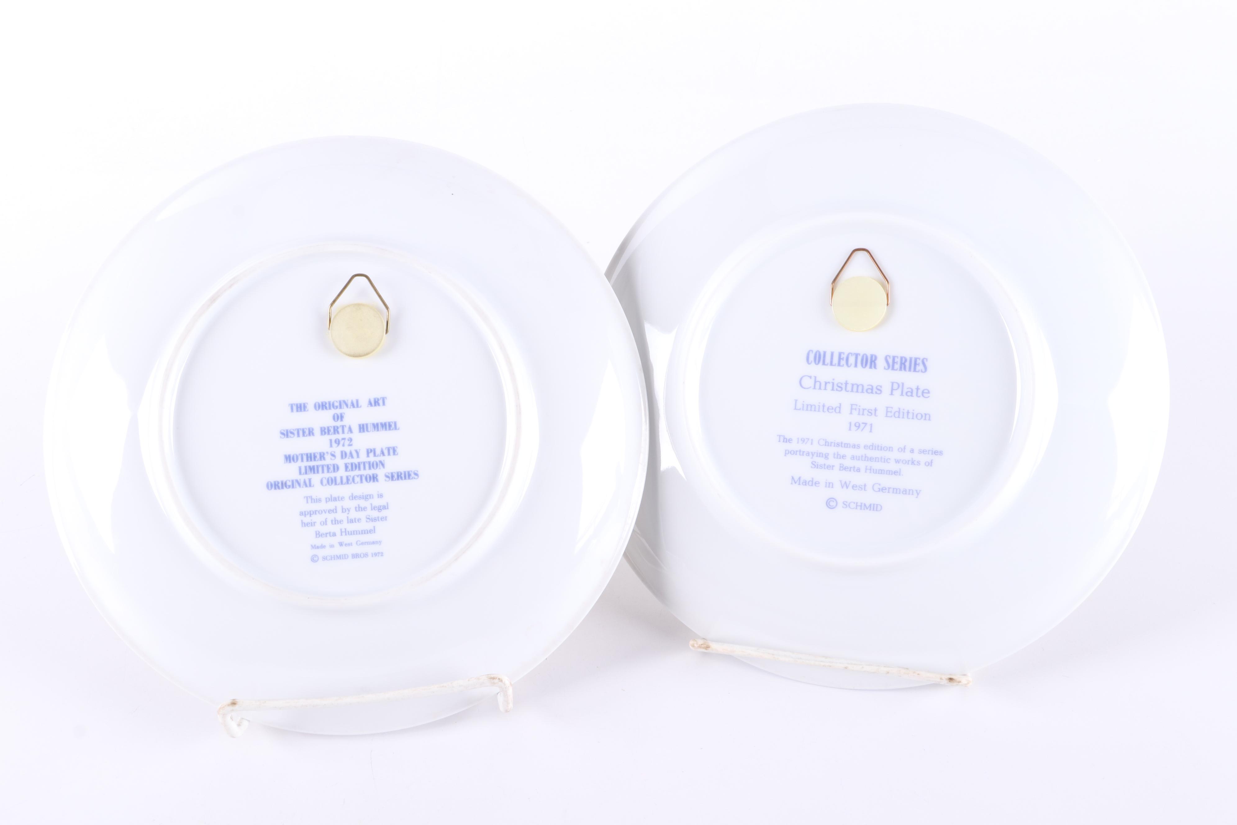 Schmid Bros for Hummel and Other Collector Plates and Dessert Stand