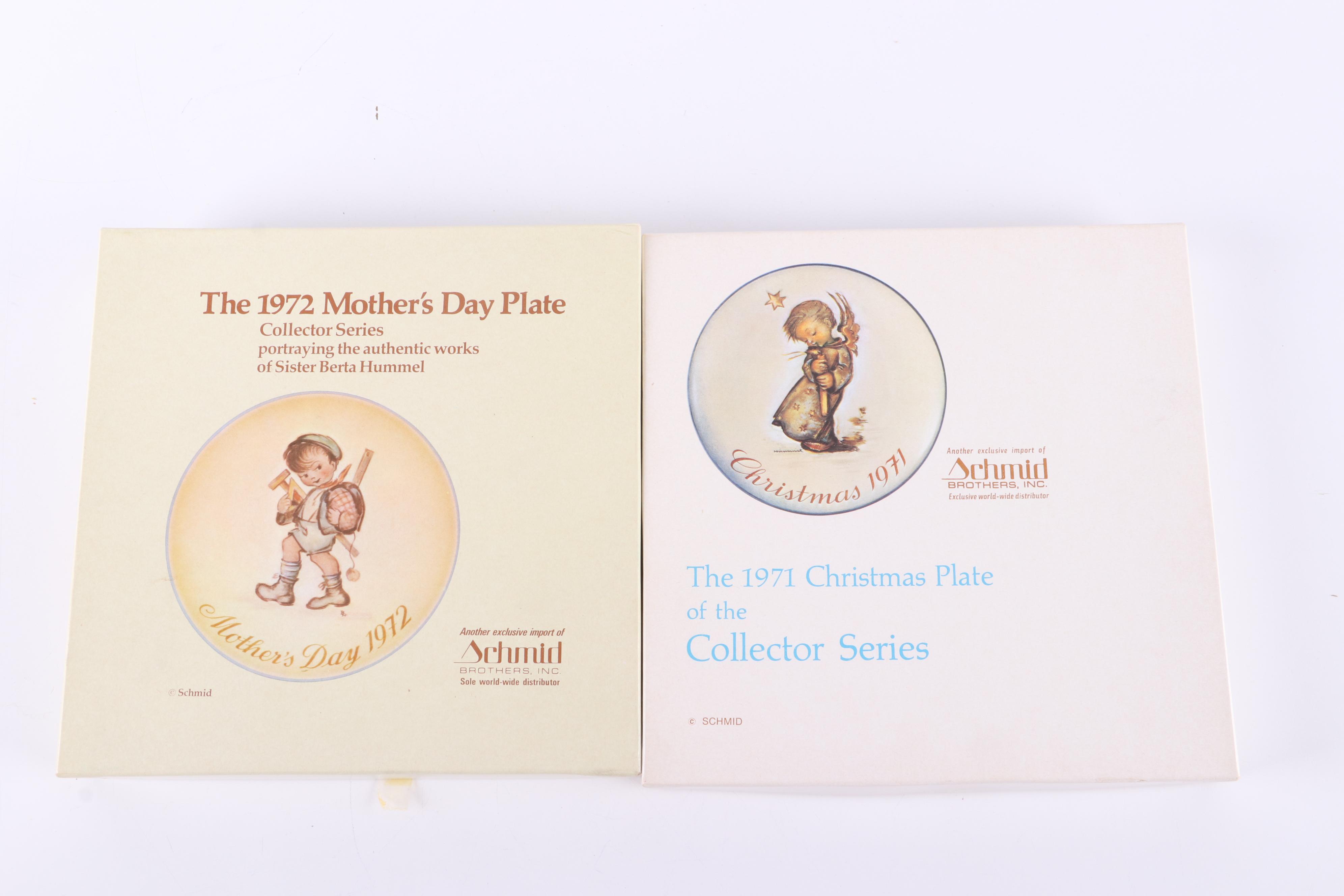 Schmid Bros for Hummel and Other Collector Plates and Dessert Stand