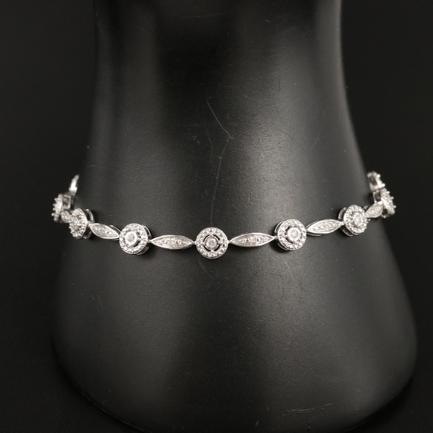 Sterling Diamond Bracelet