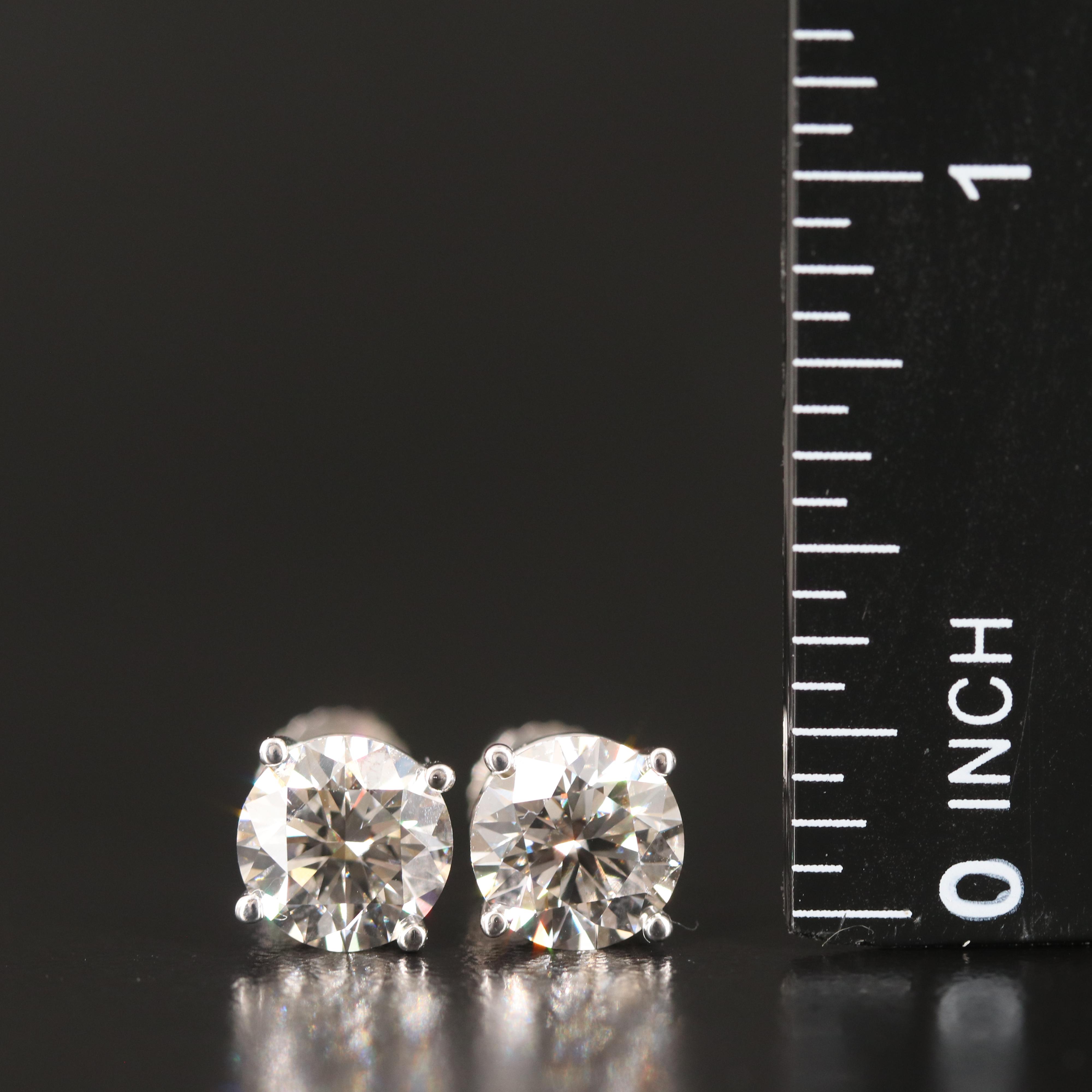 14K 3.05 CTW Lab Grown Diamond Stud Earrings