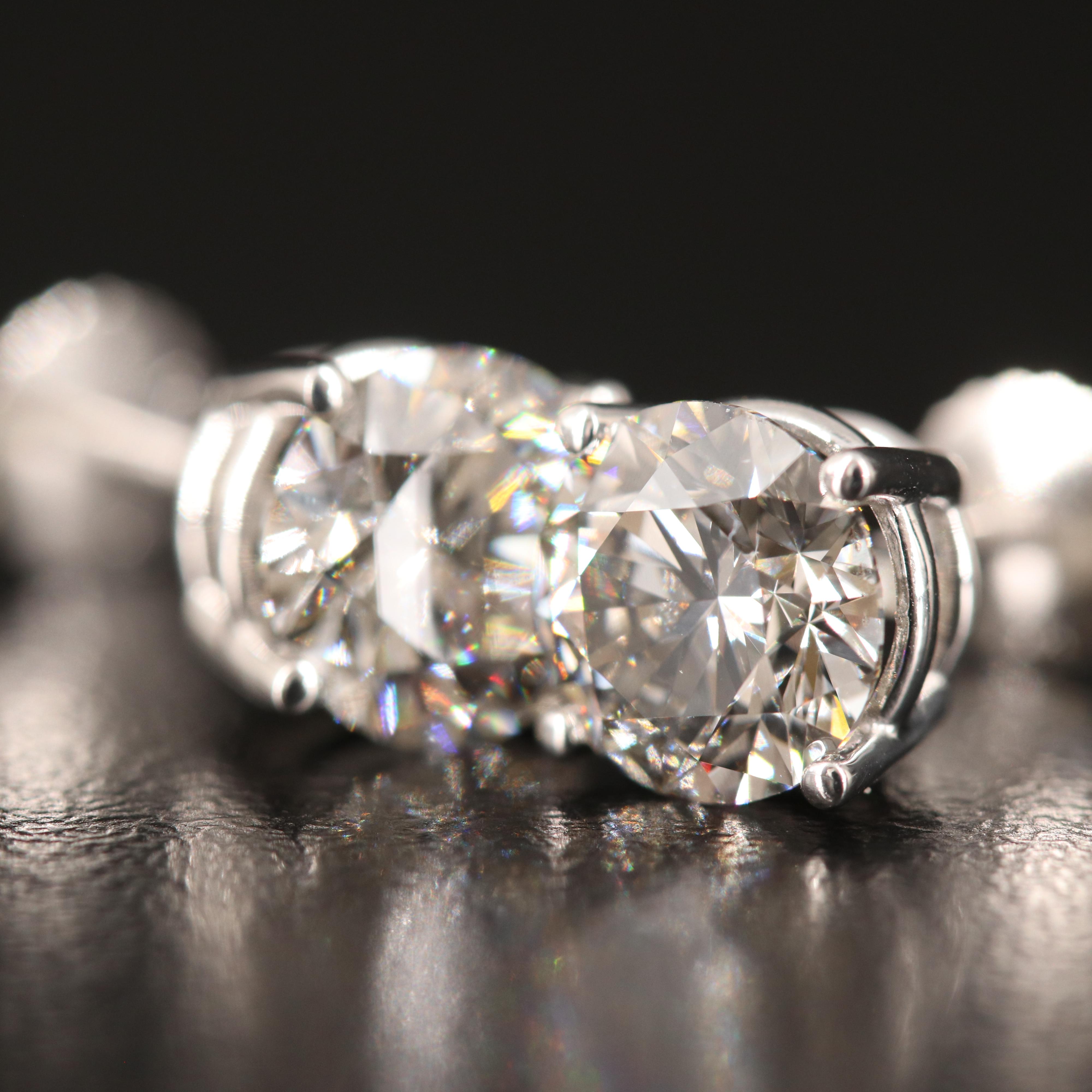 14K 3.05 CTW Lab Grown Diamond Stud Earrings