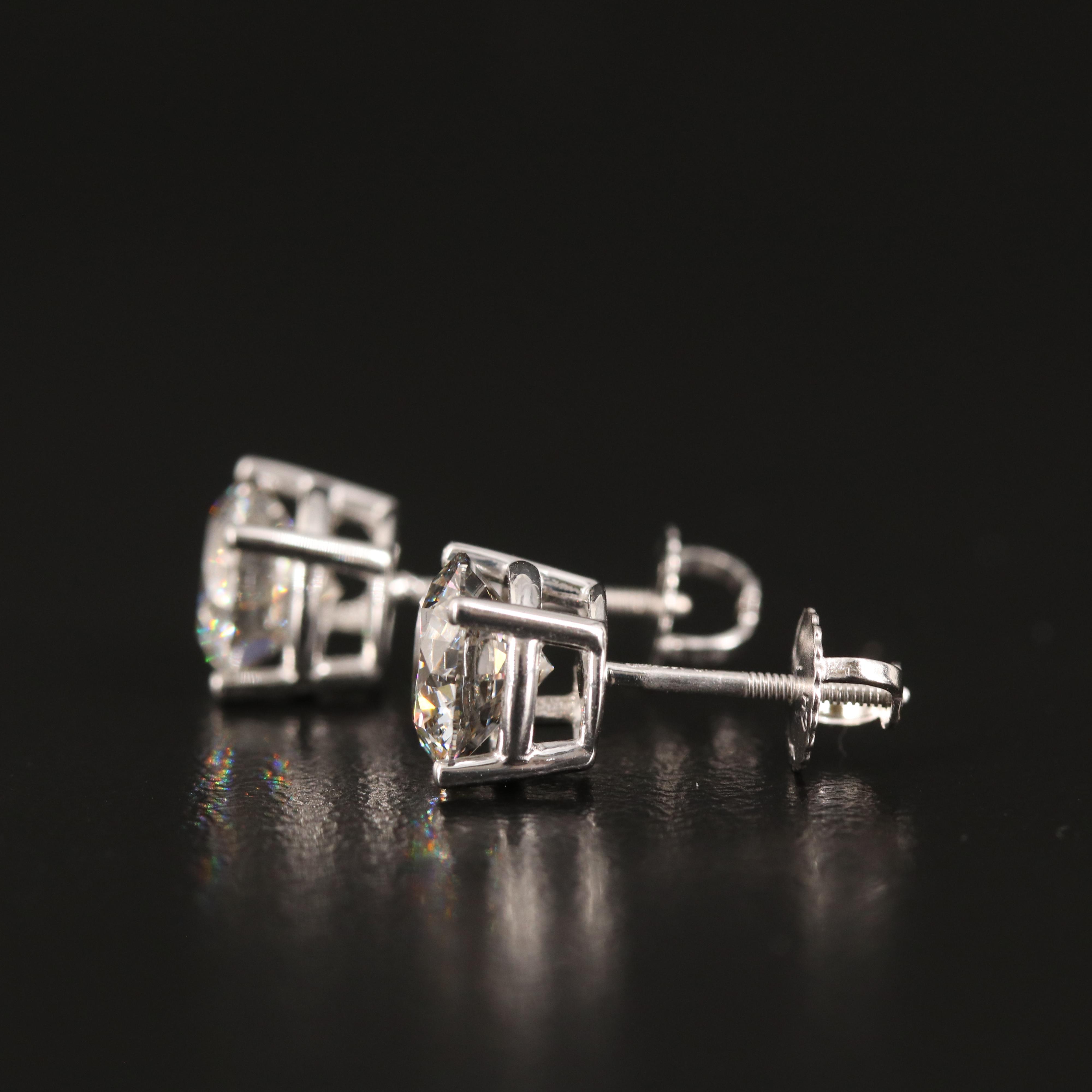 14K 3.05 CTW Lab Grown Diamond Stud Earrings
