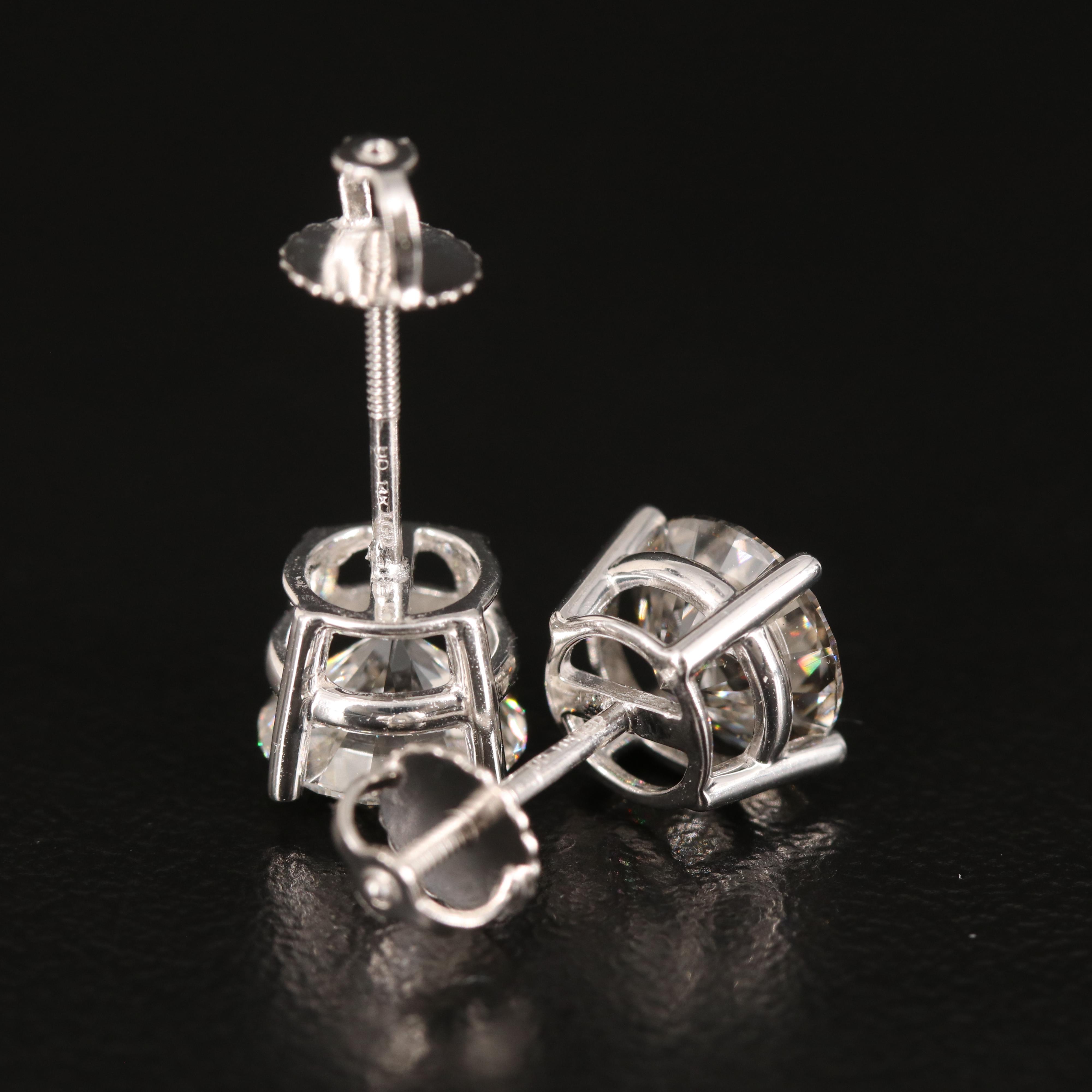 14K 3.05 CTW Lab Grown Diamond Stud Earrings