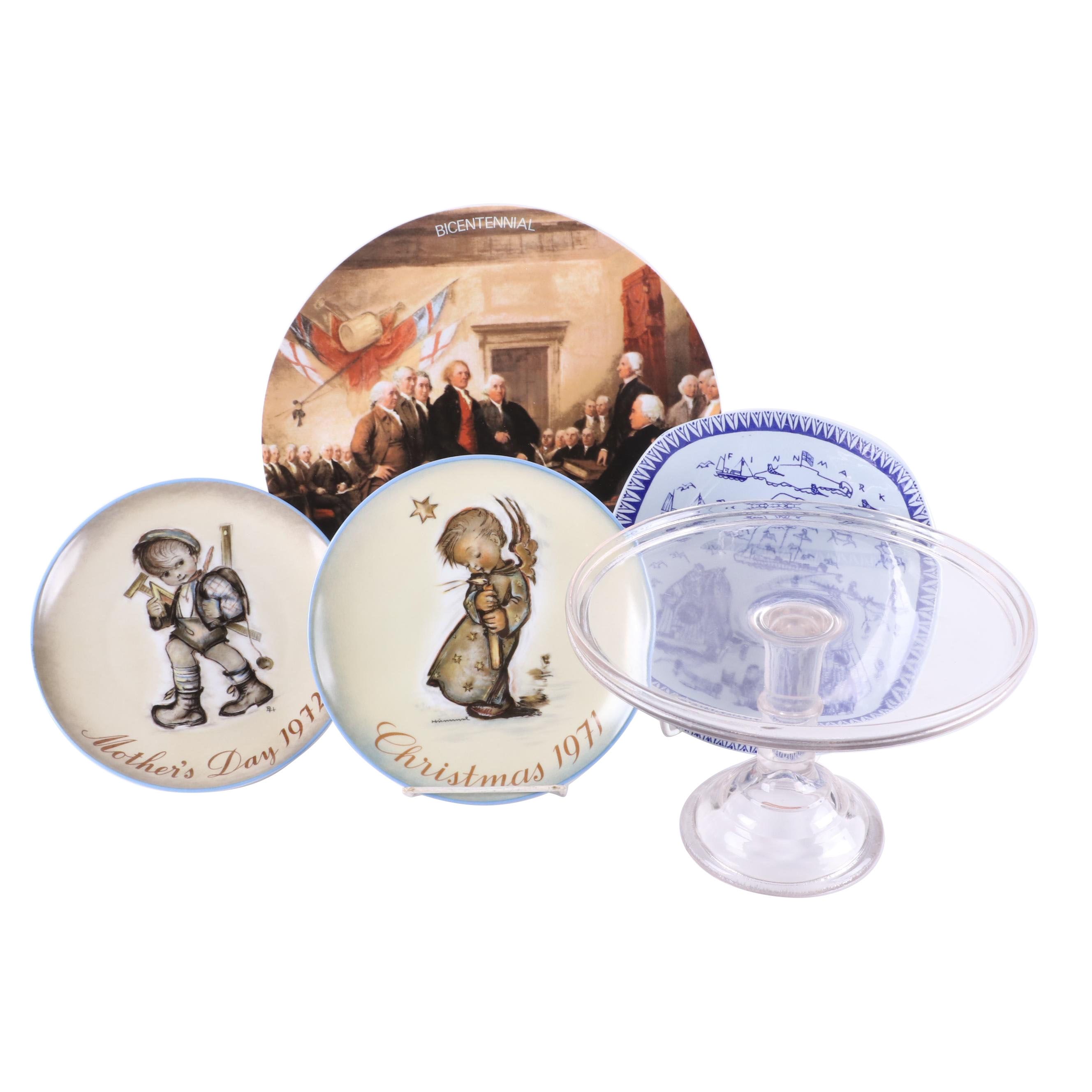 Schmid Bros for Hummel and Other Collector Plates and Dessert Stand