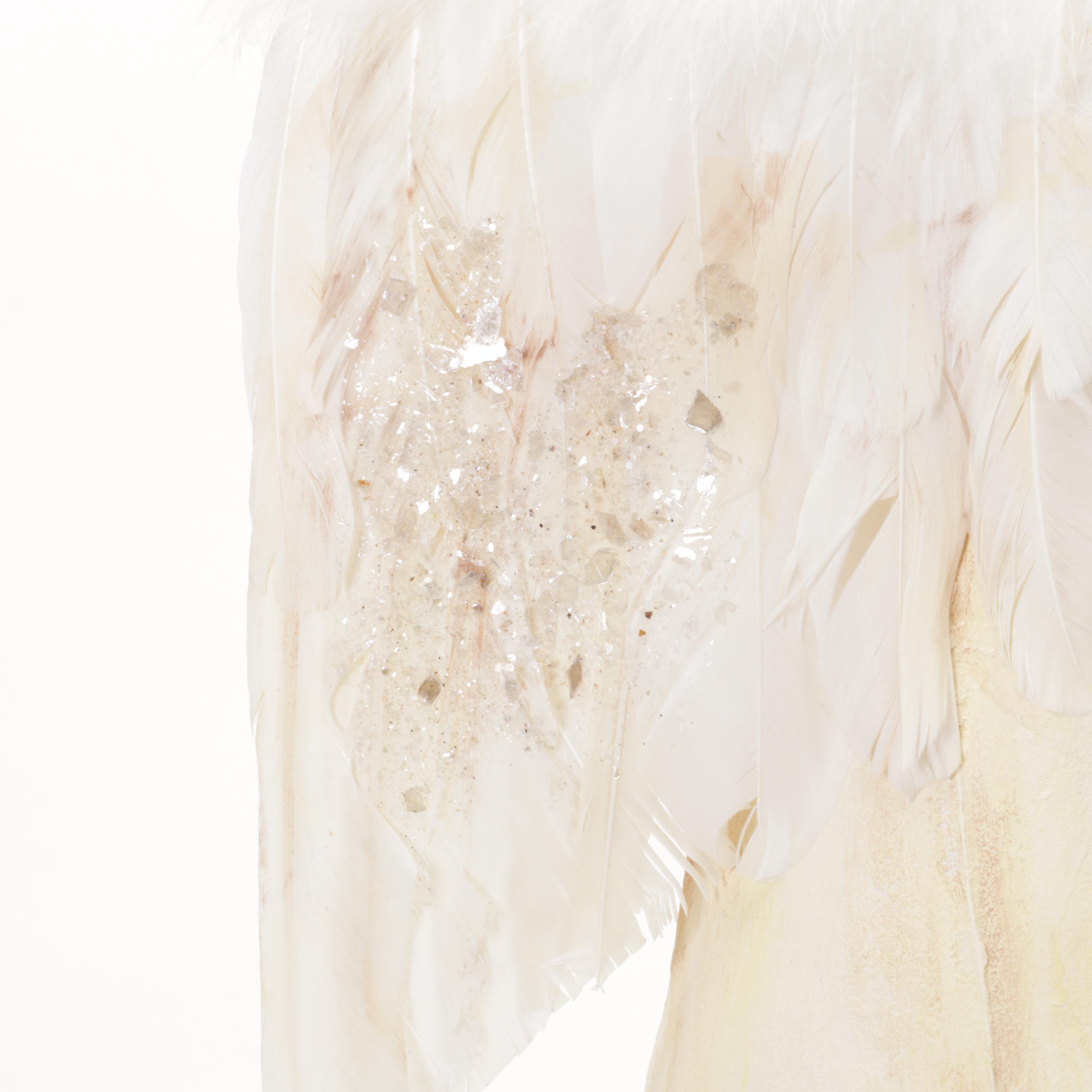 Folk Art Mixed Media Found Object Sculpture of Cherubic Figure