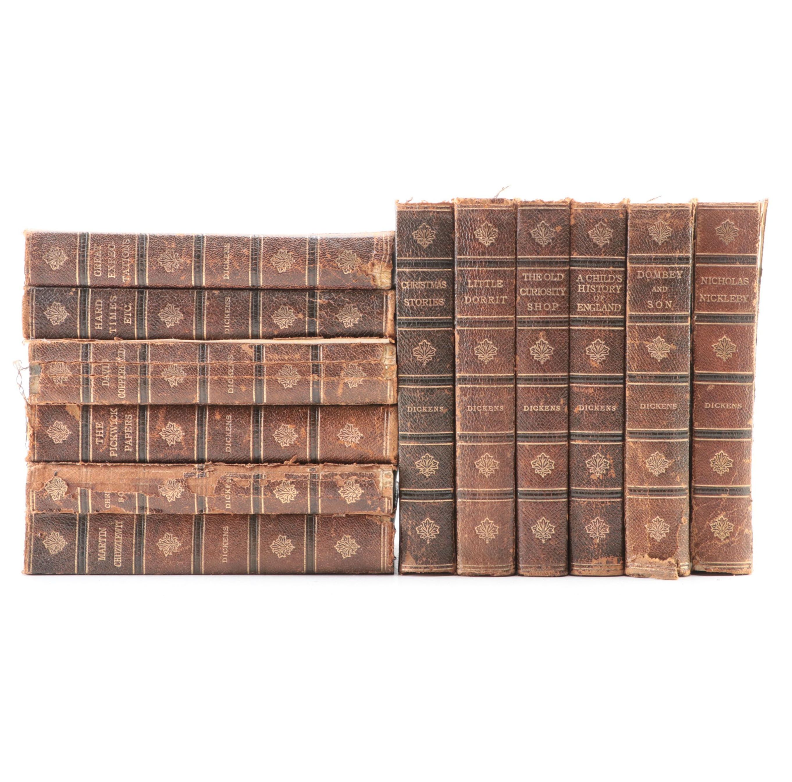 Illustrated "The Works of Charles Dickens" Partial Set, Late 19th Century